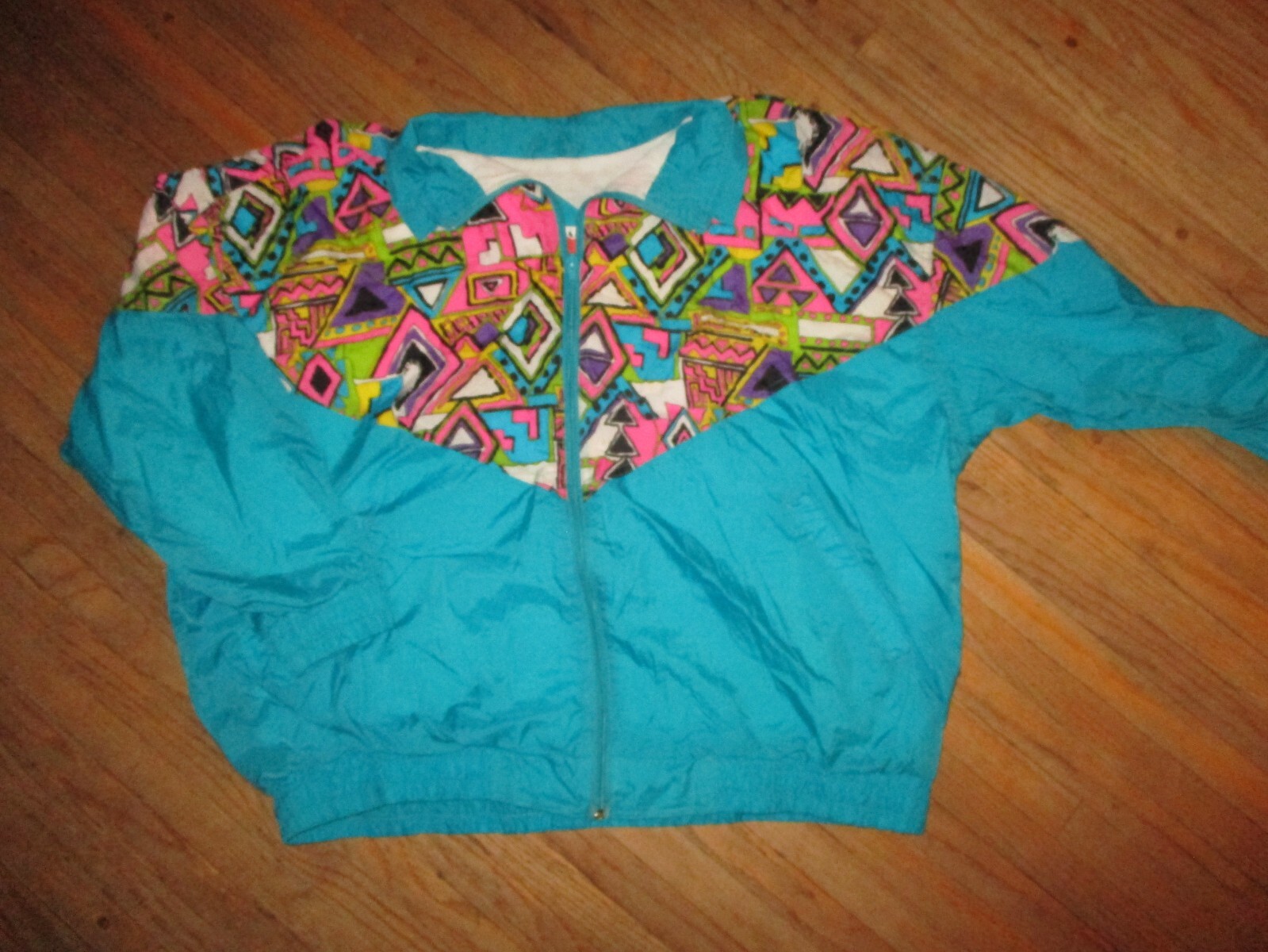 vtg 80s 90s EVE SPORT LADIES NYLON WINDBREAKER Warm-Up Jacket WOMEN’S 22W