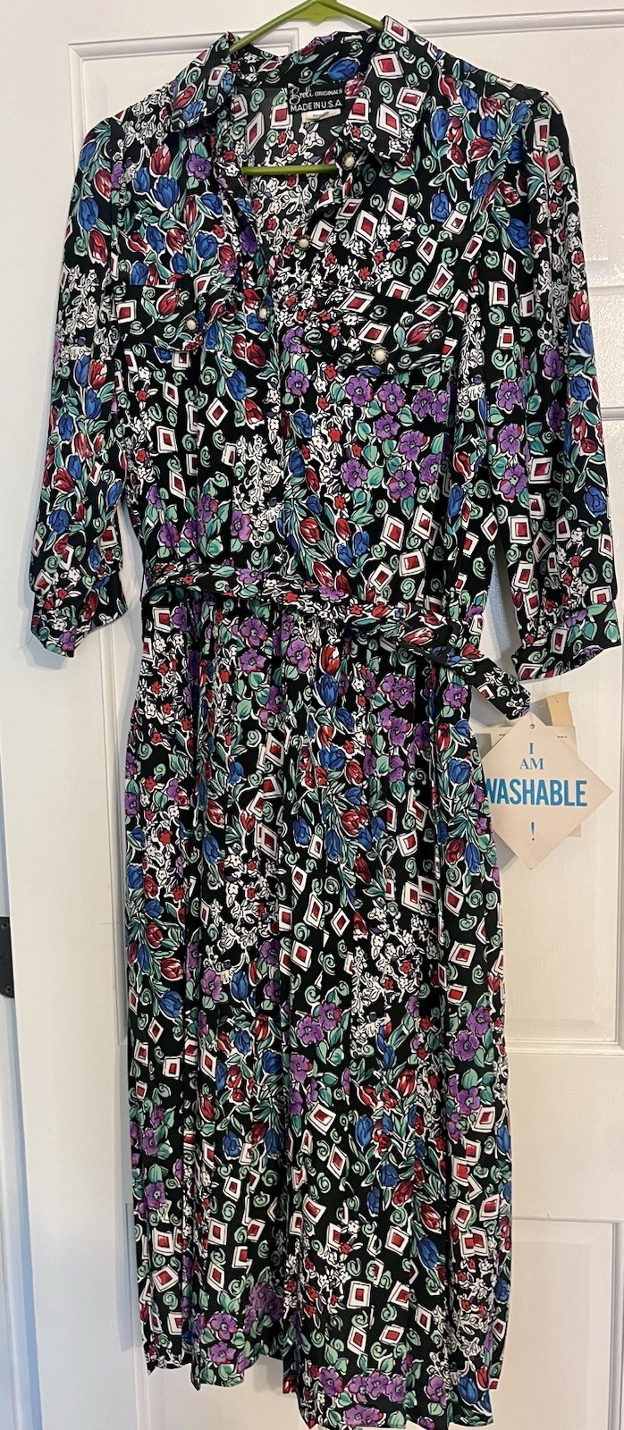 VTG NWT 1970s Sears Floral Dress Size 10 Made USA Pleated Retro Fun