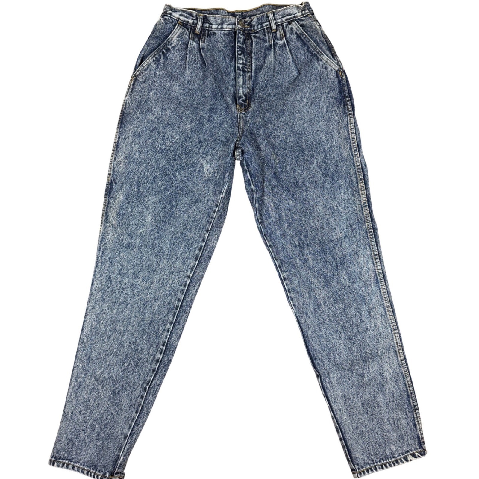 Vintage Bill Blass Jeans Women’s Sz 12 Pleated Medium Acid Wash Blue Denim 80’s
