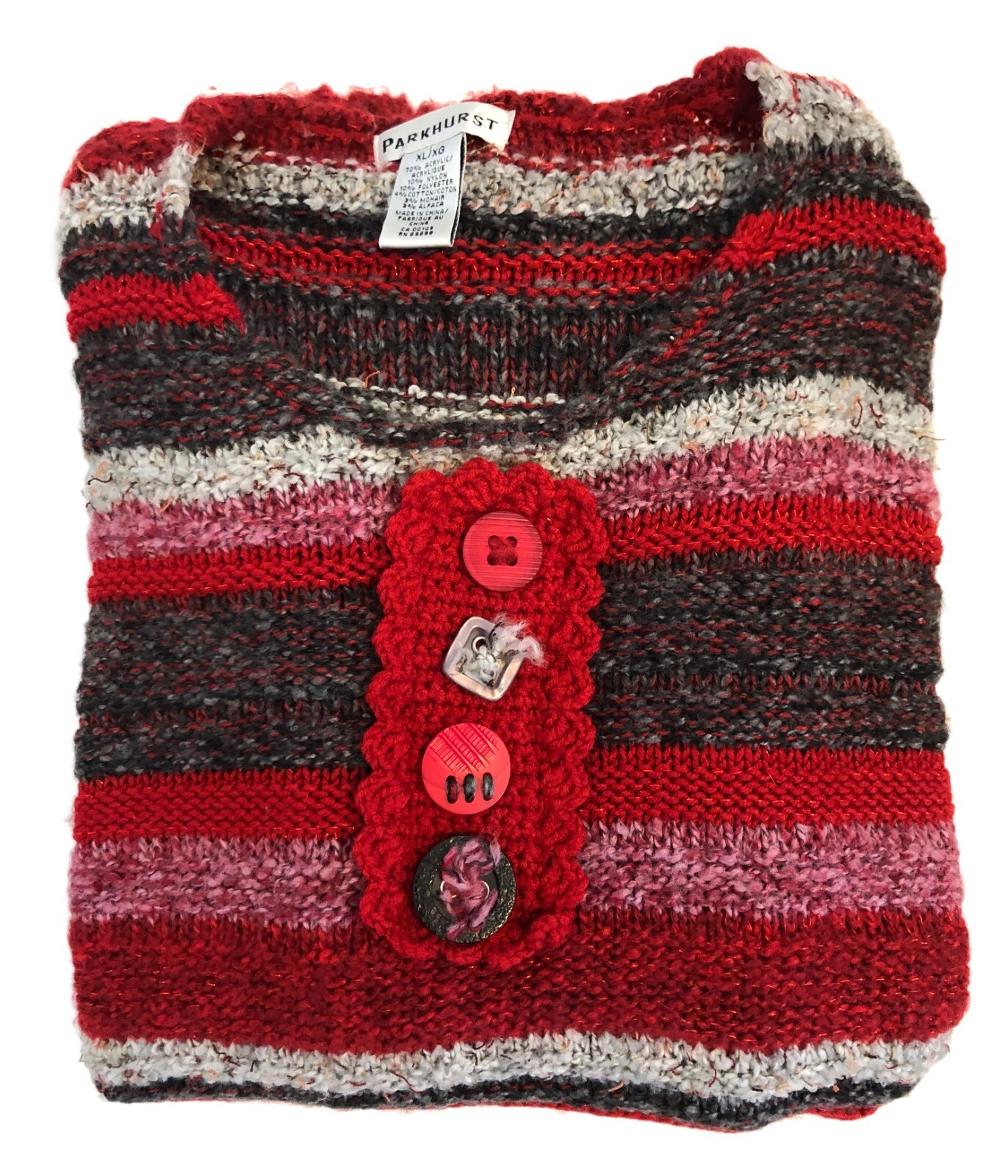 vtg 90s Mohair Alpaca Blend Pullover Sweater XL Plush PARKHURST