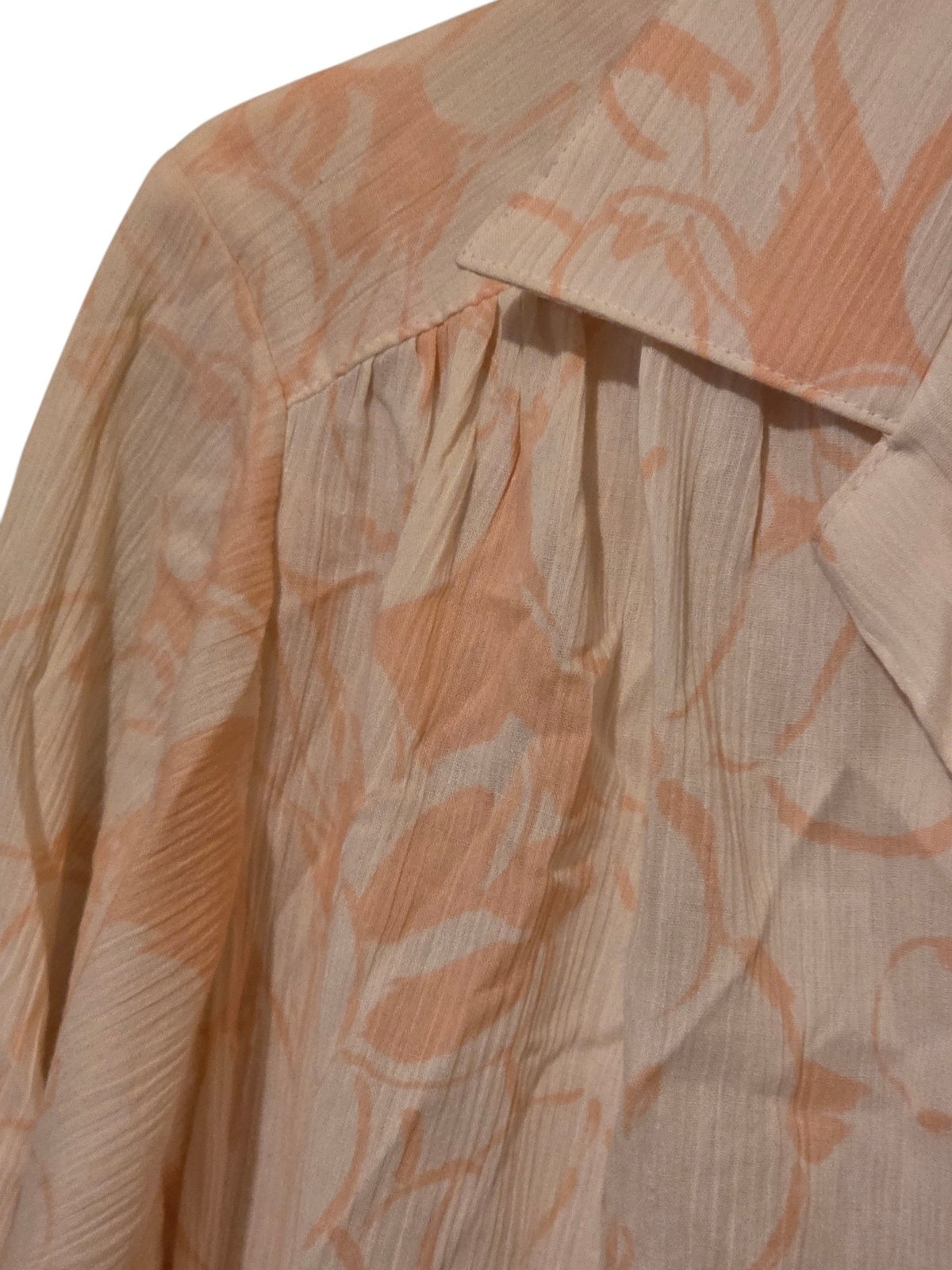 Halston VI Vintage 70s/80s Tropical Print Front Pocket 100% Cotton Blouse EUC 12