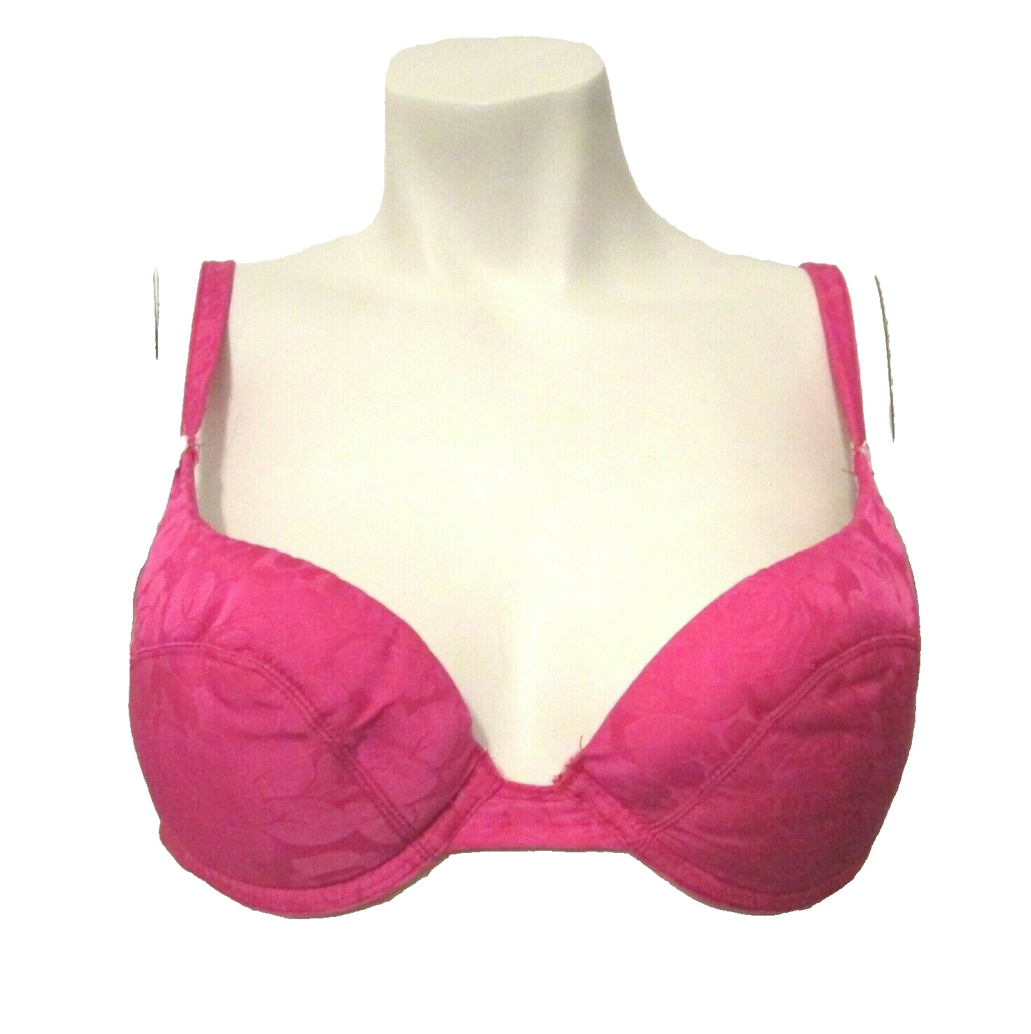 Adrianna Papell Intimates 6434 Hot Pink Jacquard SILK Underwire Push-Up Bra 32A