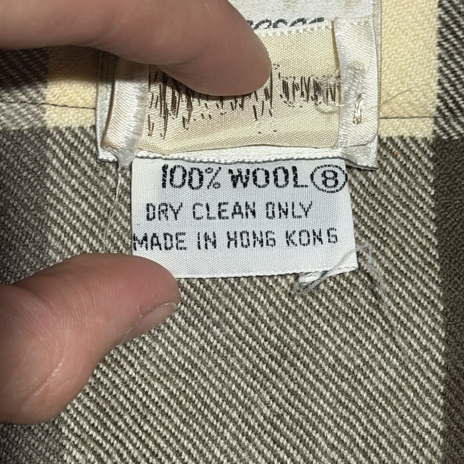 Vtg Neiman Marcus Women’s Coat Dress Sz 8 Plaid Brown 100% Wool Hong Kong Tag