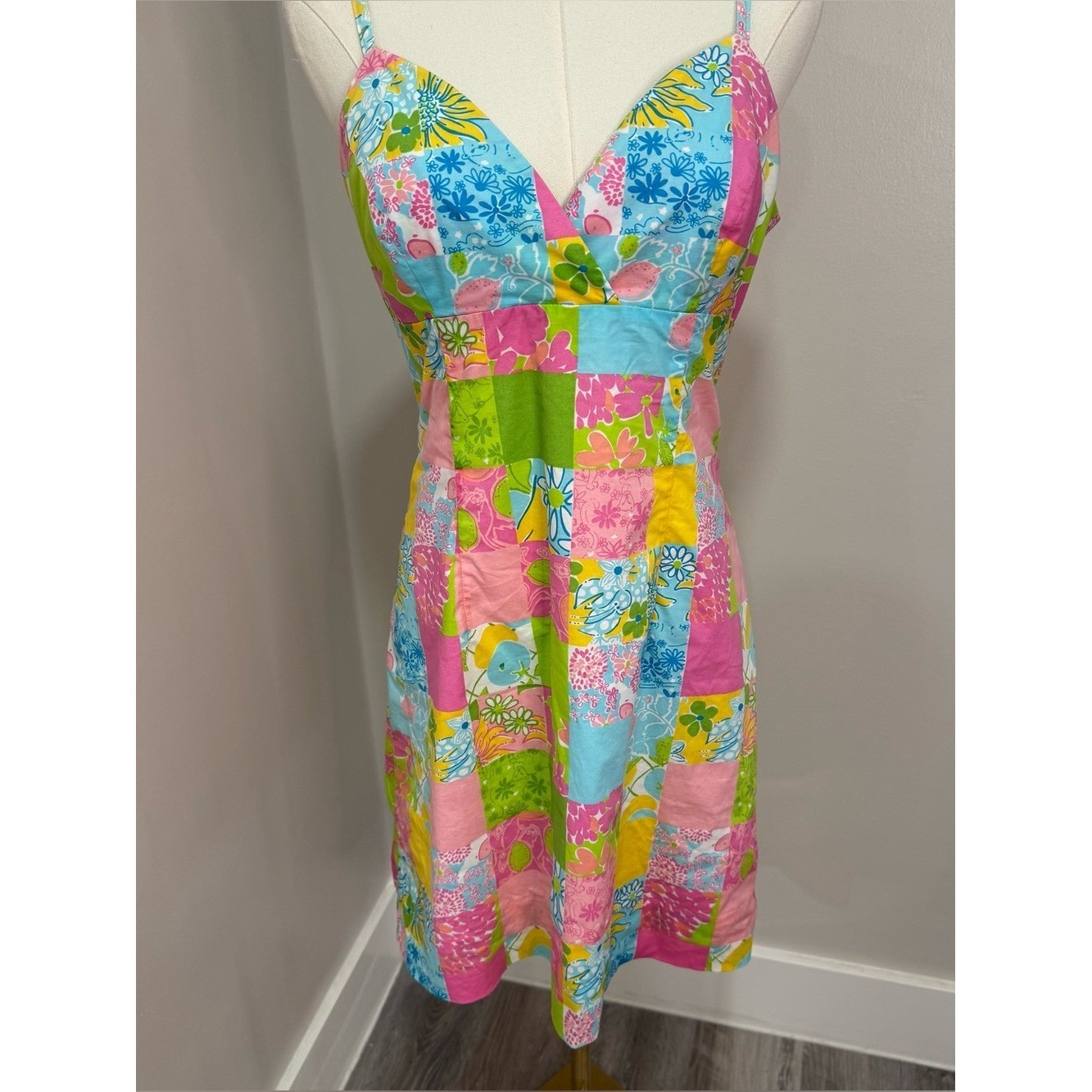 Lilly Pulitzer Vintage White Tag Patch Dress Size 8