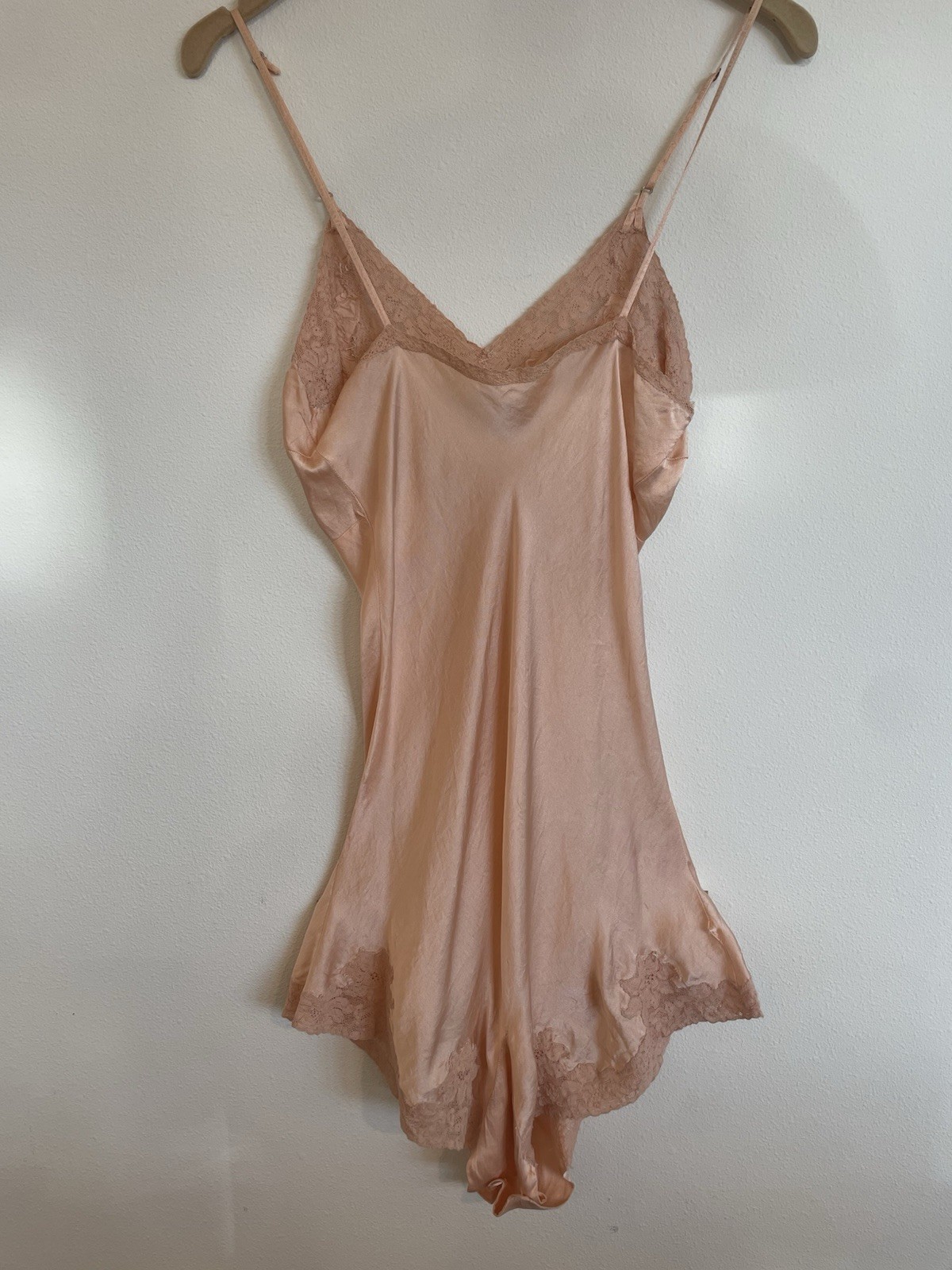 Vintage 1930s 30s Silk Lace Lingerie Playsuit Teddy Romper Kiki De Montparnasse