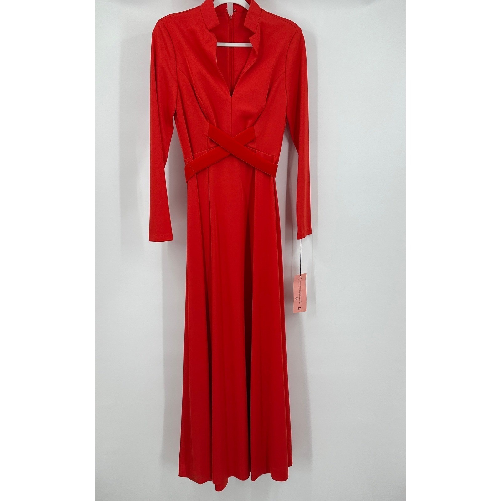 Womens Vintage 70s Hollywood Regency Maxi Dress Size 12 Glam Mod Bold Formal