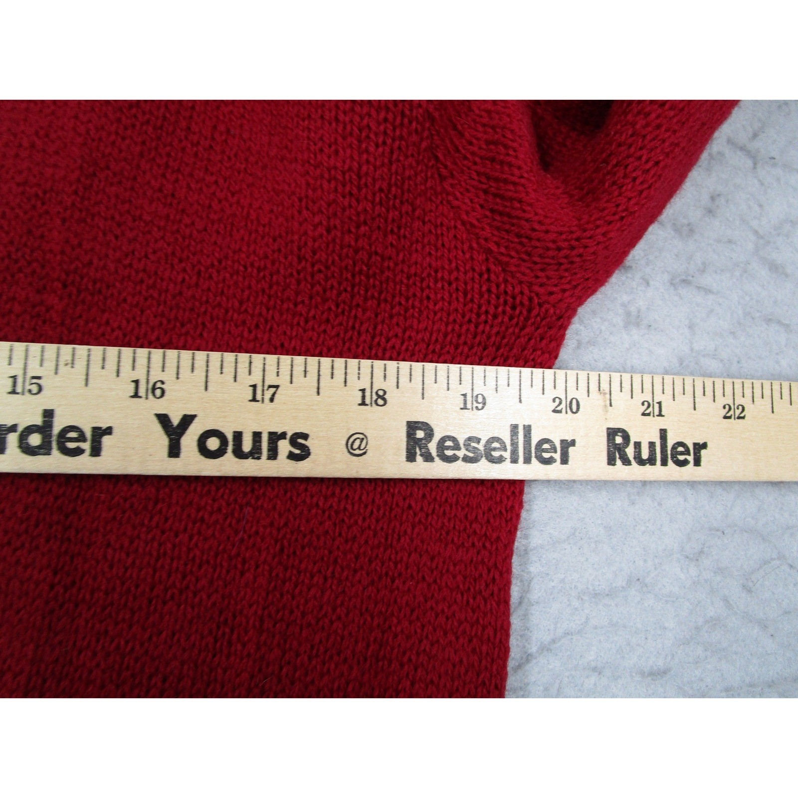 Vintage Sears Red Wool Mohair Cardigan Sweater Women 40 Junior Knit Button Front