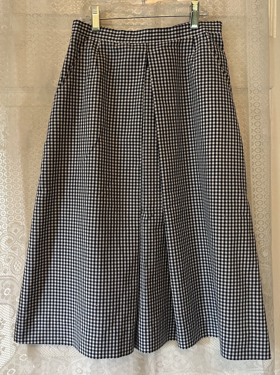 Vintage 1960s GORDON OF PHILADELPHIA Gingham Check Skirt Size 6 EUC Pockets