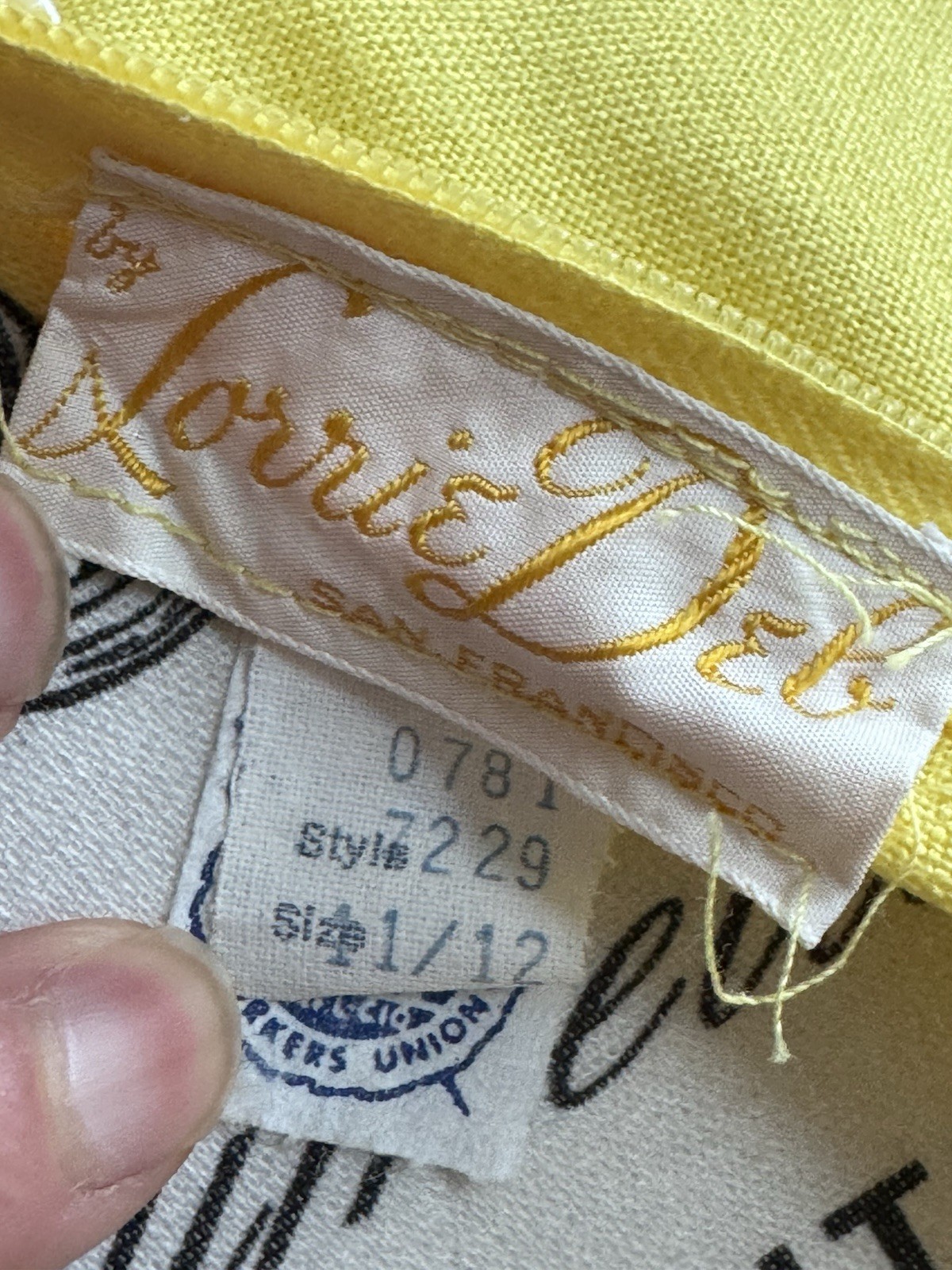 vintage 70s lorrie deb yellow bow lace maxi prairie cottage core mod dress ILGWU