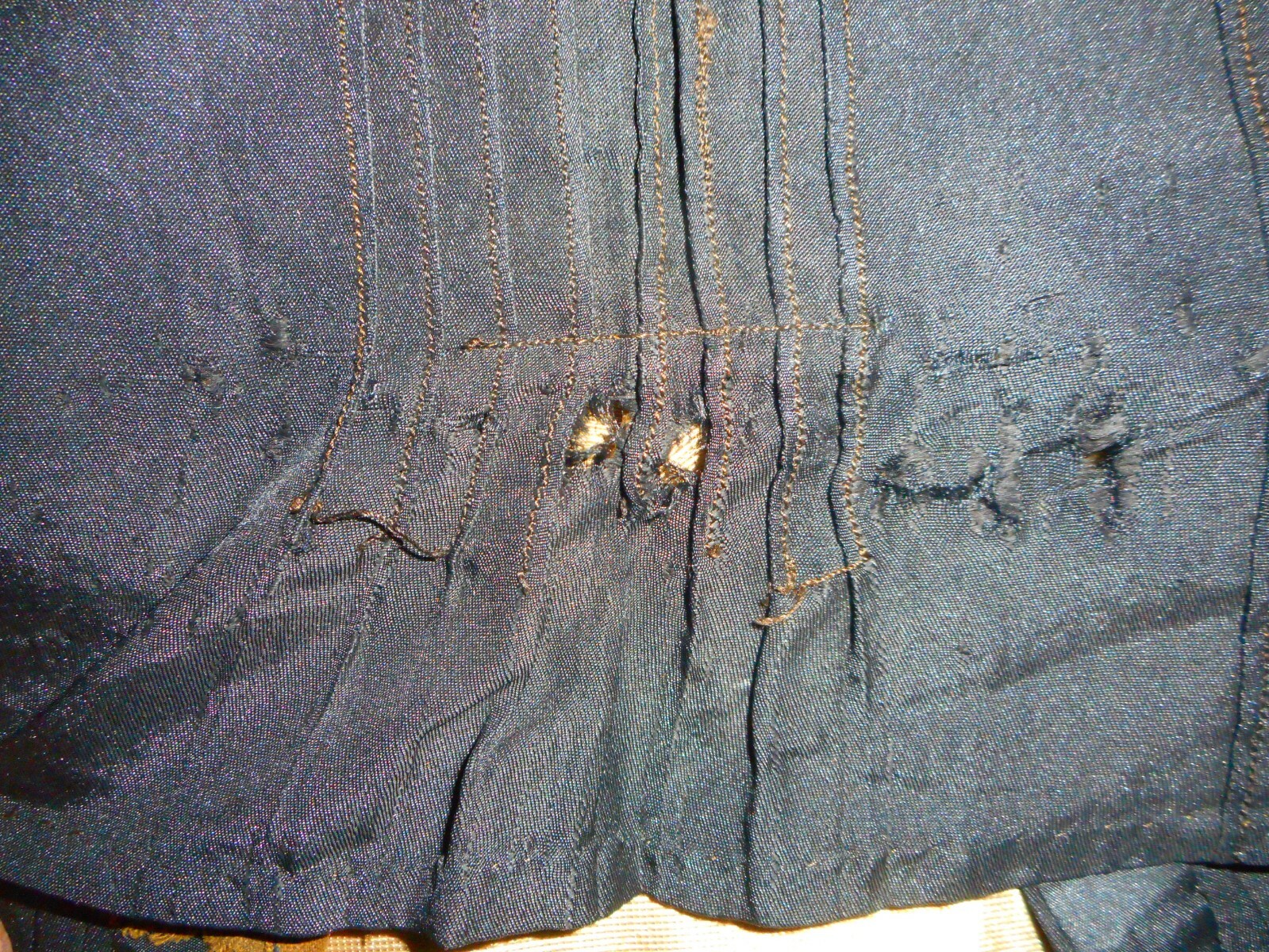 XS Civil War Era Bodice Mourning Jacket Blouse Black Silk 1860’s Fully Lined