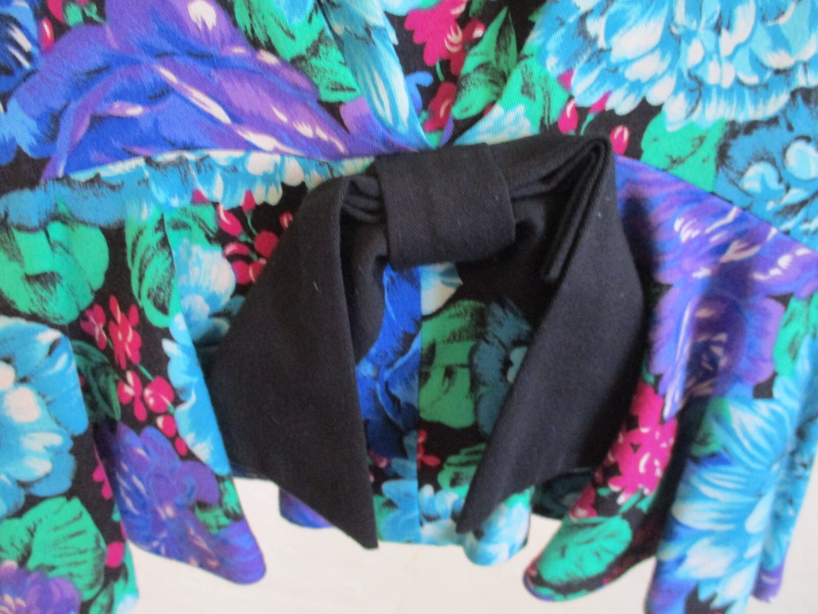 80’s David Mitchell Strong Shoulder Blouse Size 15/16 Made in USA