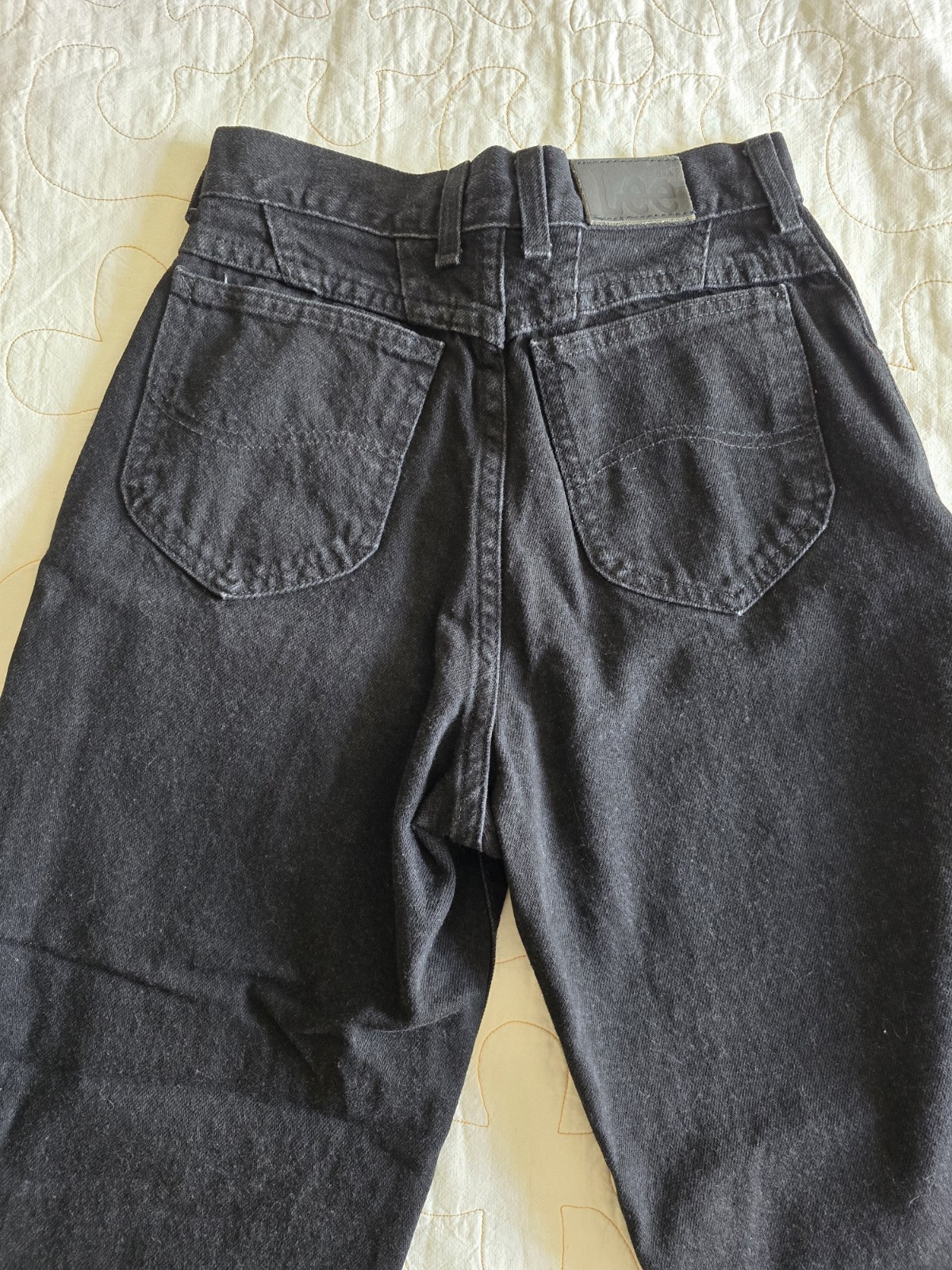 Vintage 89s 90s Lee Black High Waisted Mom Jeans Womens XXS/XS 24 Inch Waist