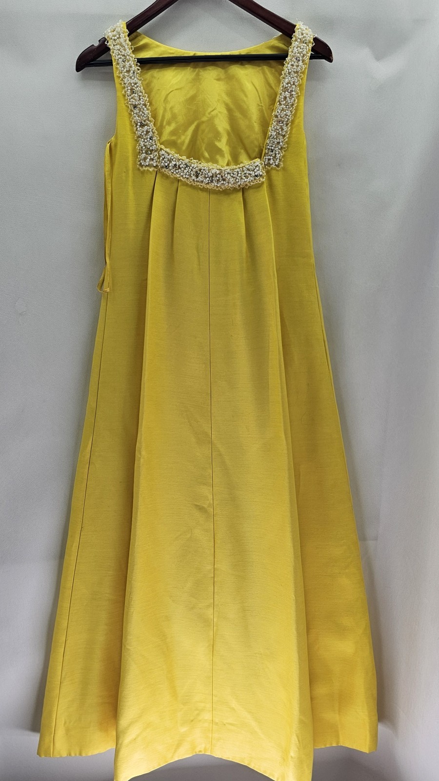 Vintage Saks Fifth Avenue Women Chest Size 33 Inches Yellow A- Line Dress