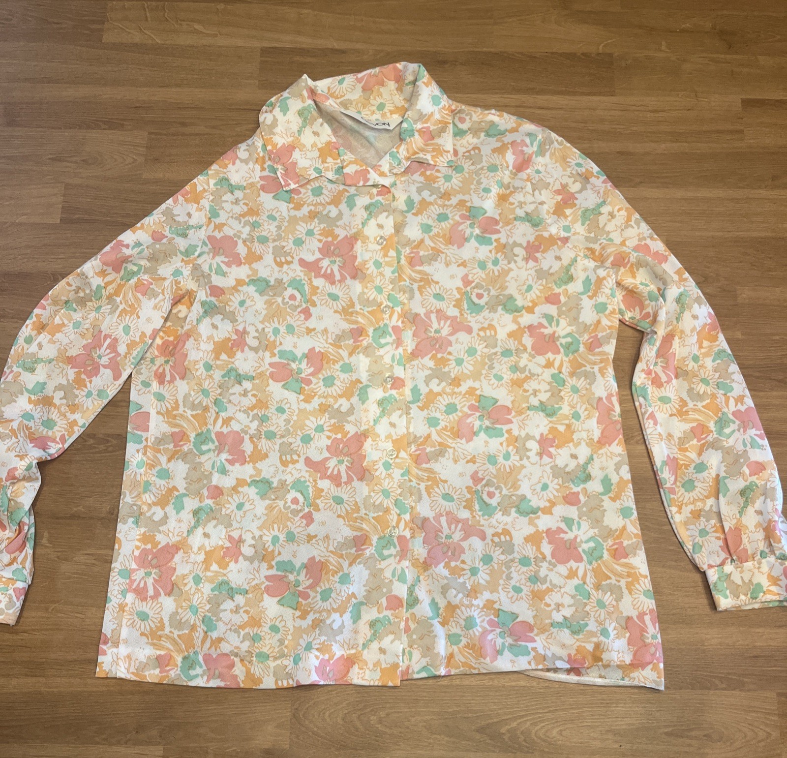 devon vintage floral button up shirt