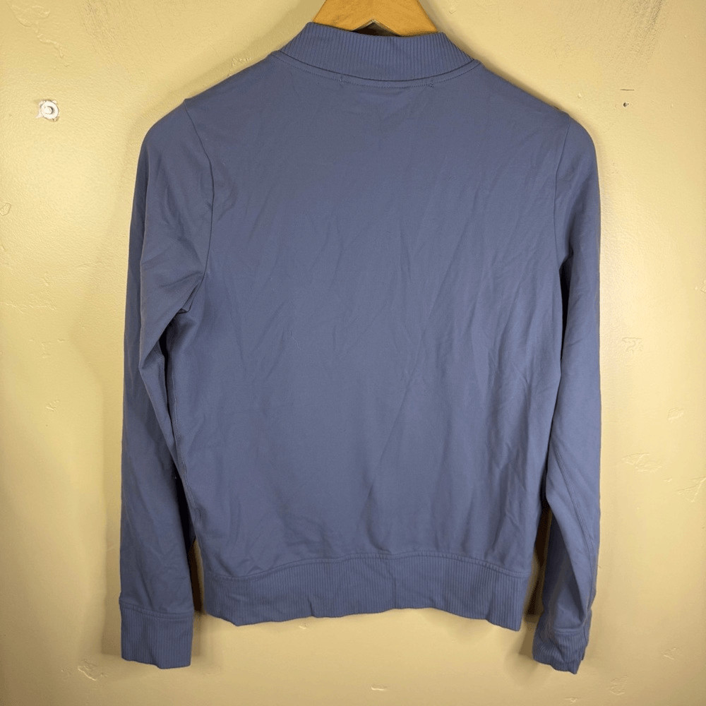Athleta Womens Bomber Jacket Size Small Periwinkle Activewear Outdoor Full Zip