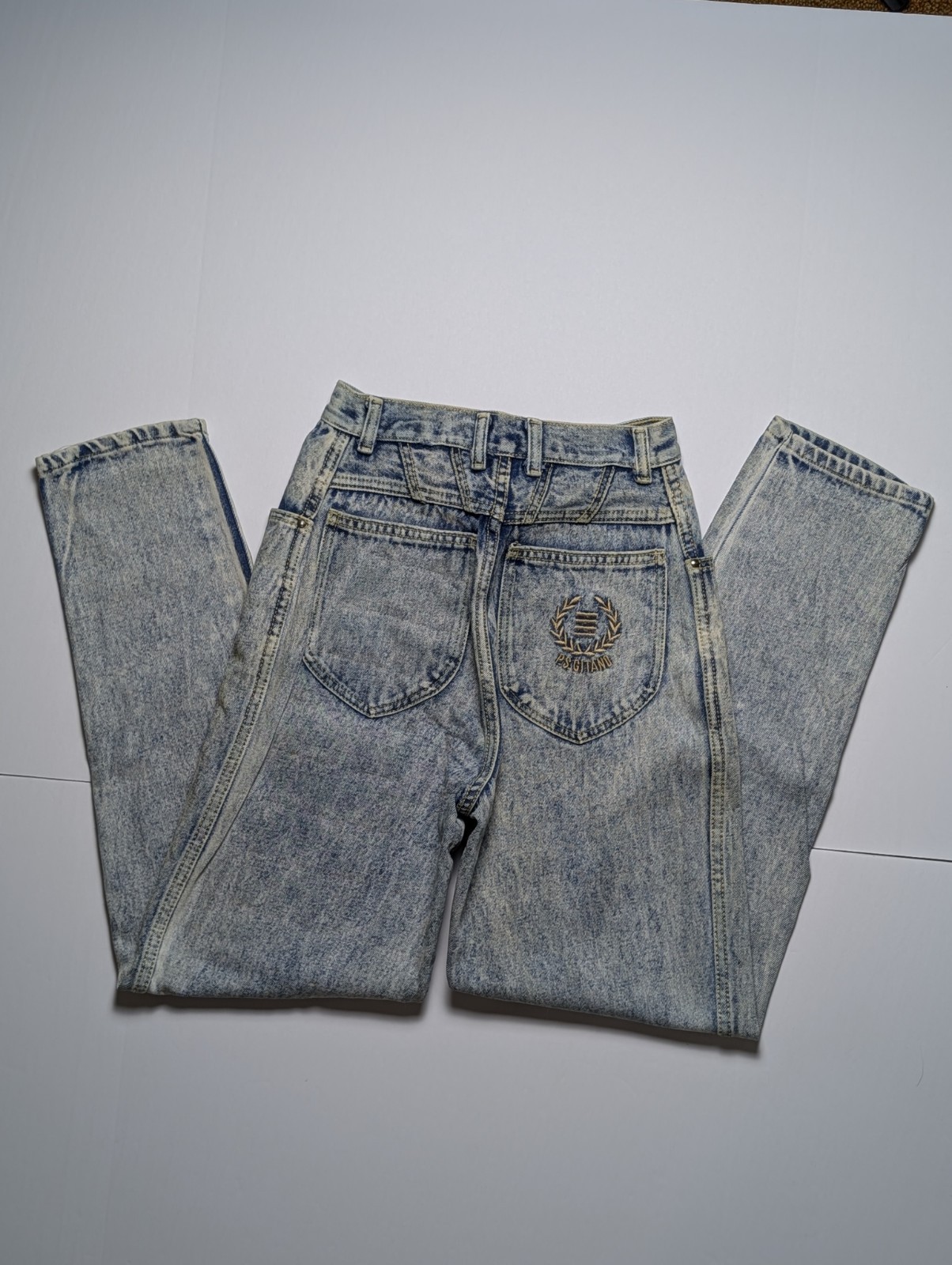 Vintage 1980’s P.S. Gianto Women’s Acid Washed Slim Fit Jeans Size 8 Regular