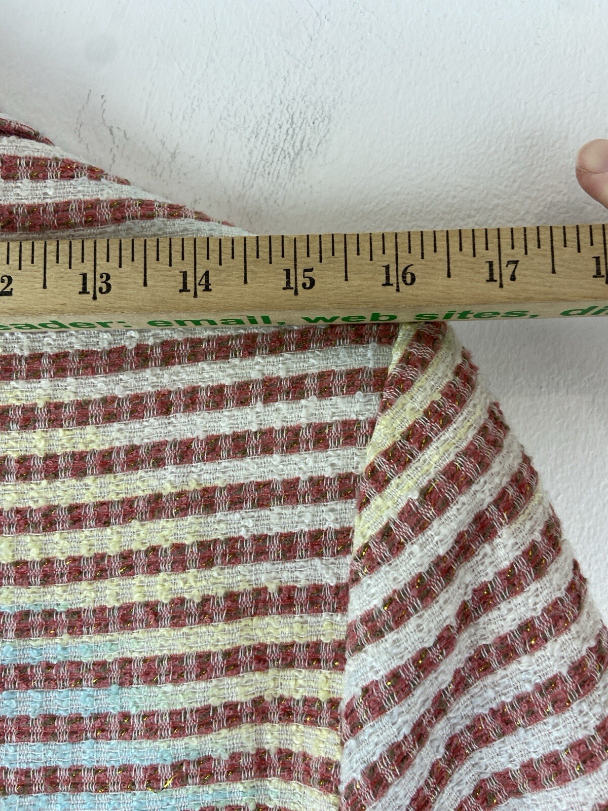 Vintage Y2K D Studio Womens Multicolor Stripe Tweed Coat Jacket Size 10 XS/S