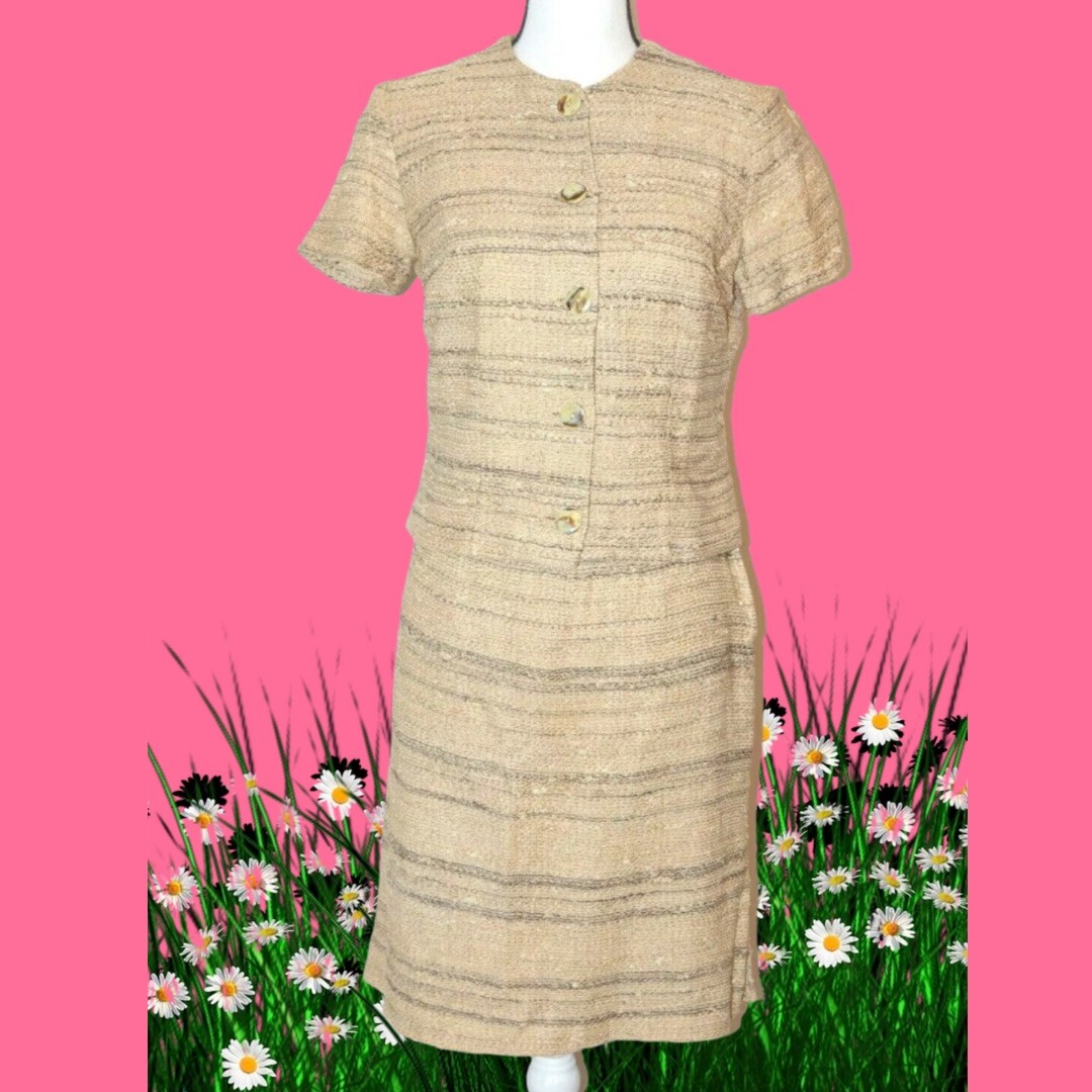 Morelove The Couturier Blouse Vintage 2 Piece Top And Skirt Set 50’s 60’s