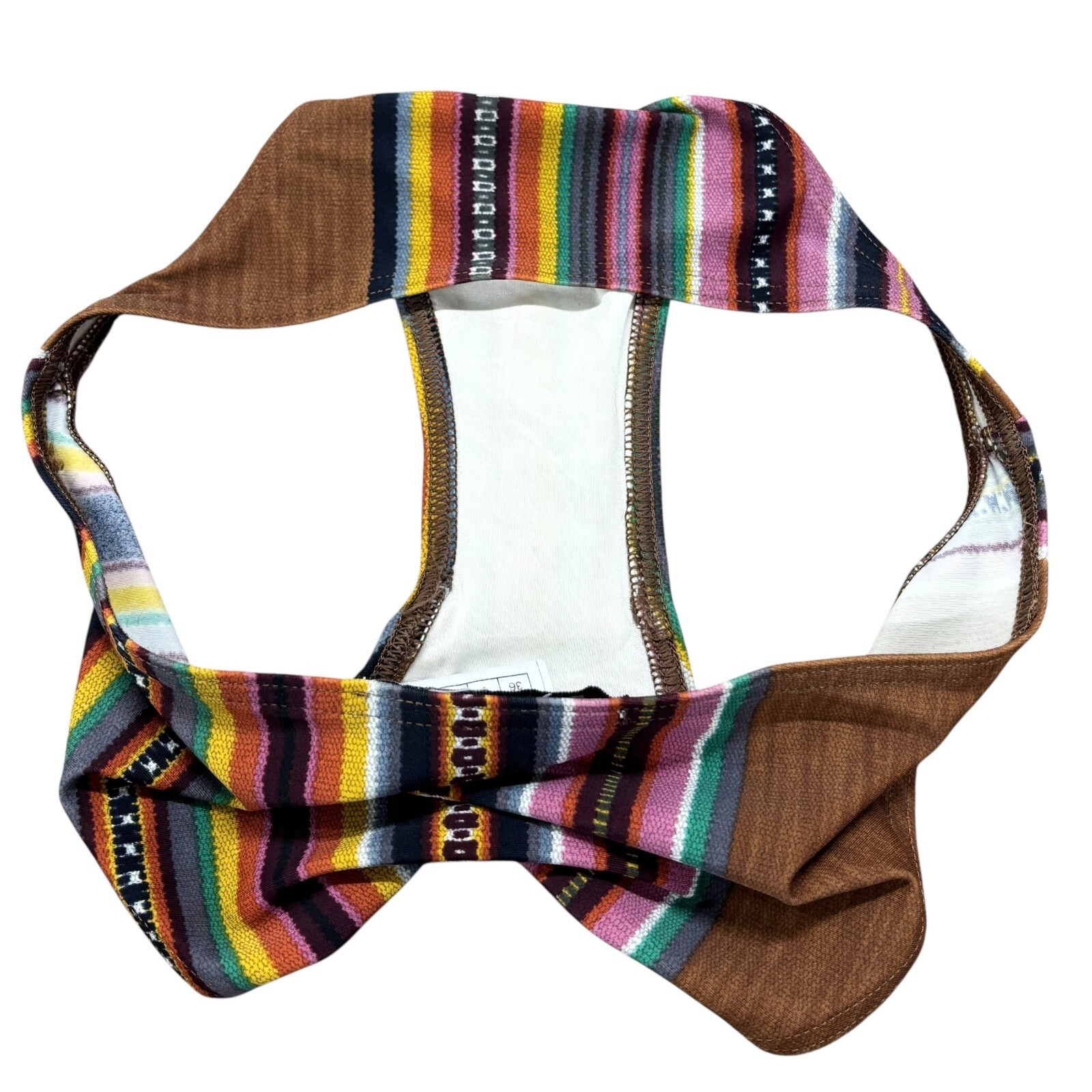Christian Dior Vintage 2002 Multicolor Triangle Bikini #36 Swimwear Nylon 105186