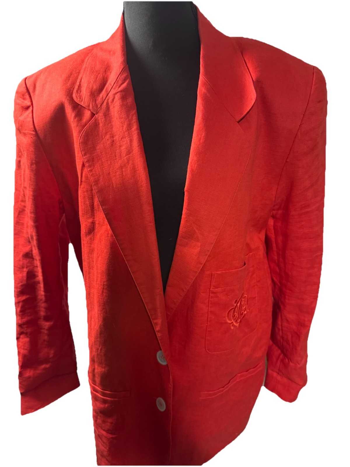 Rare Christian Dior Linen Red Blazer No call out Make offer 80’s or 90’s