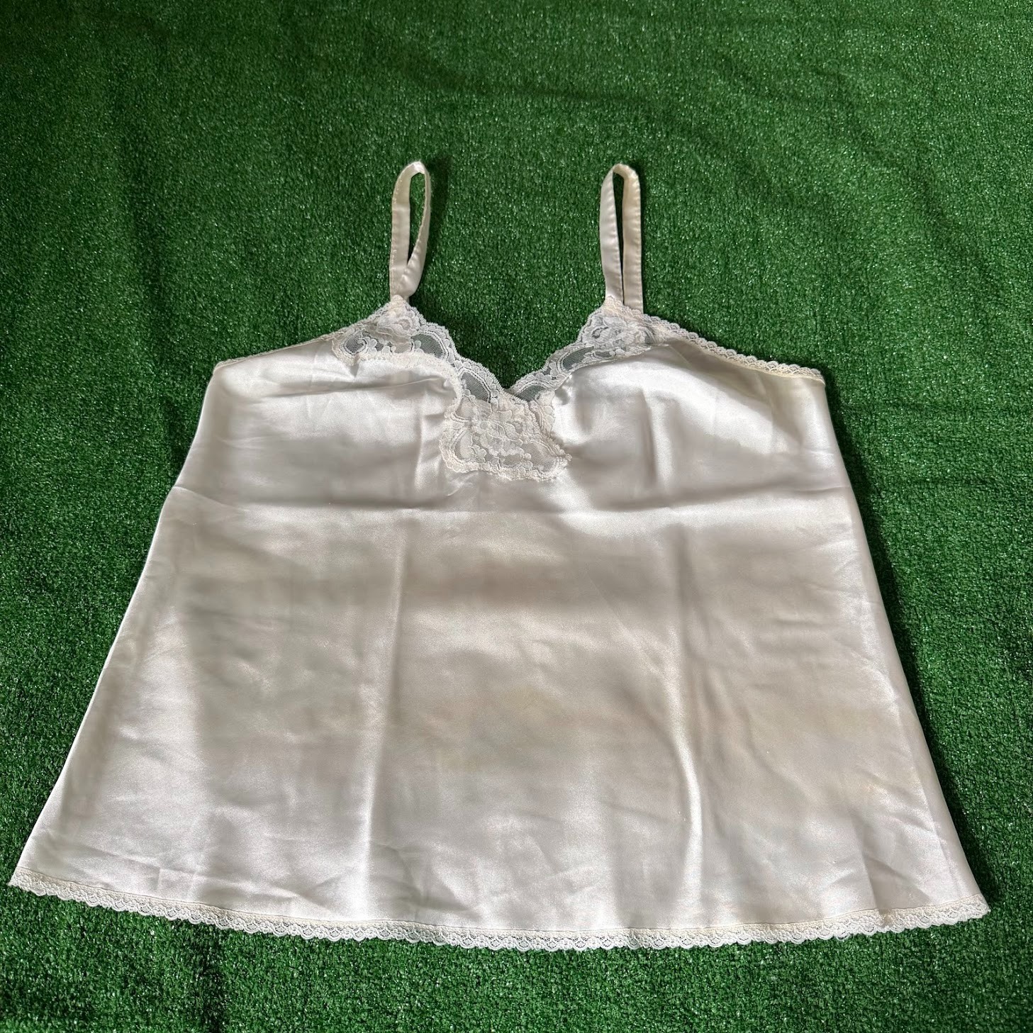 Vintage Perfect Form USA Made Half Slip Satin Lace Camisole Lingerie Size 18/20