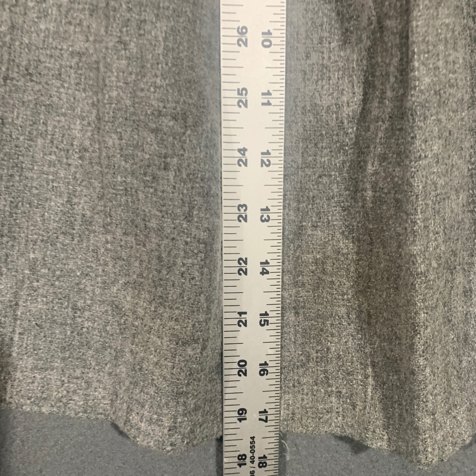 Vintage Twee 70s Heather Gray Wool Pleated A-Line Skirt Side Zip School Girl 22W