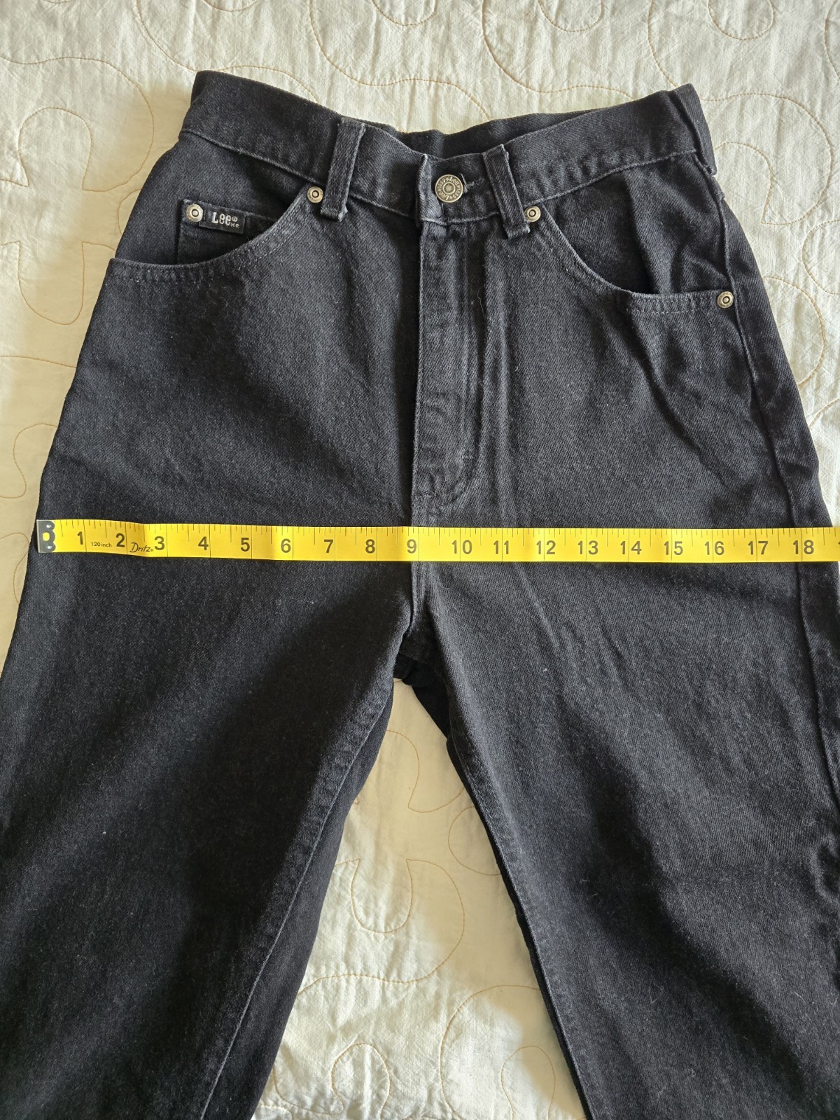 Vintage 89s 90s Lee Black High Waisted Mom Jeans Womens XXS/XS 24 Inch Waist