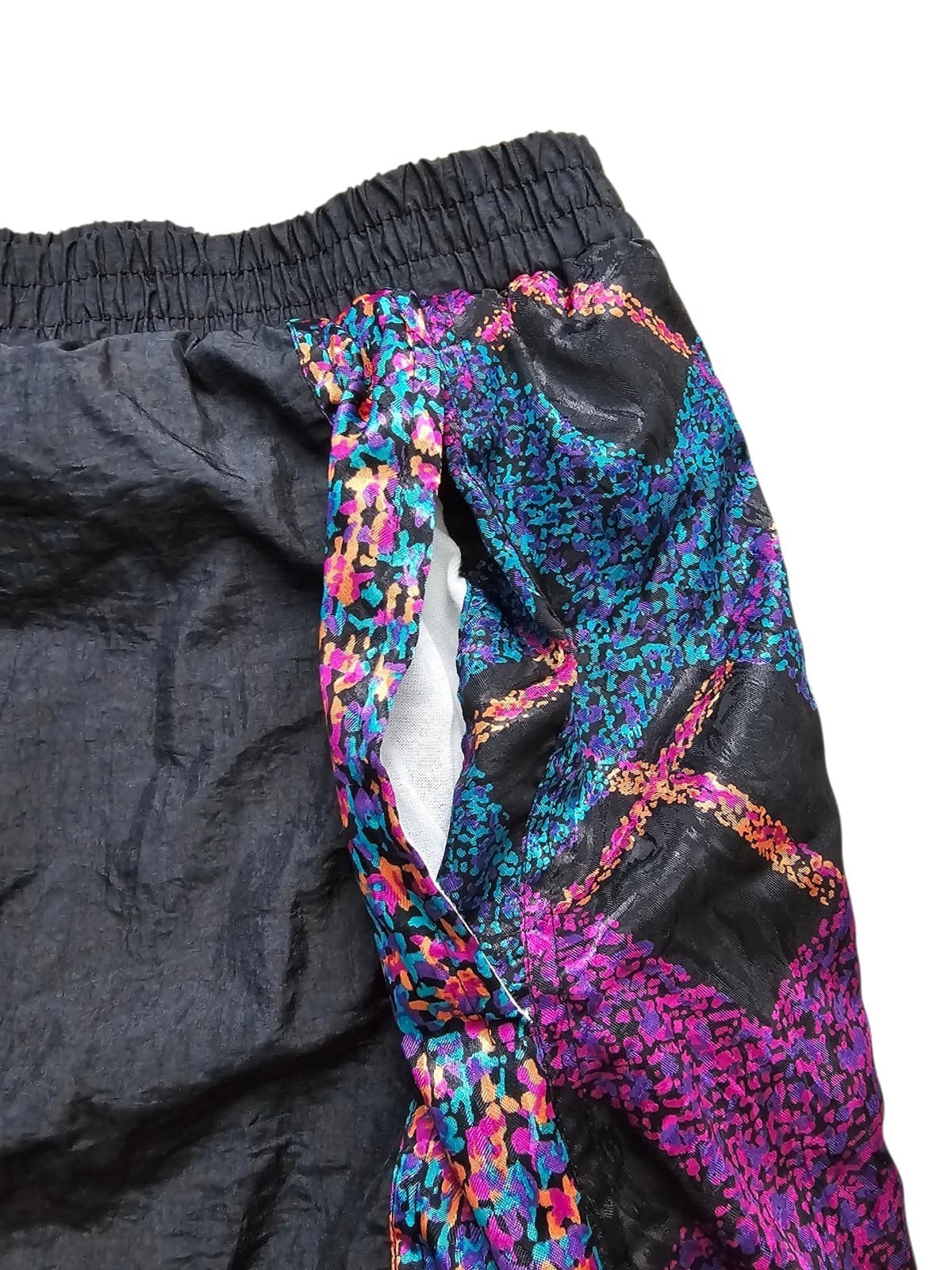 1980s – 1990s East West multi-color nylon windbreaker tracksuit set . size 2X