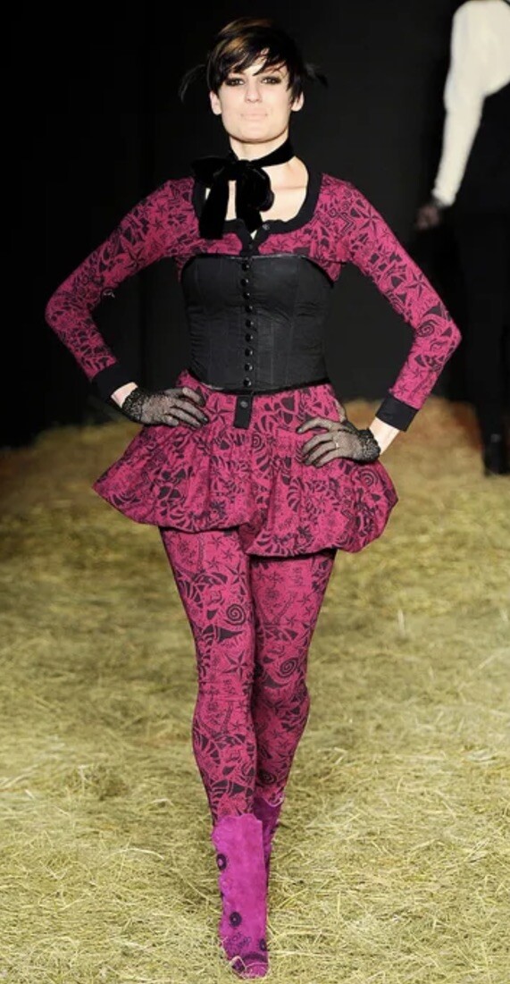 Betsey Johnson Vintage 2010 Runway Graffiti Bubble Dress