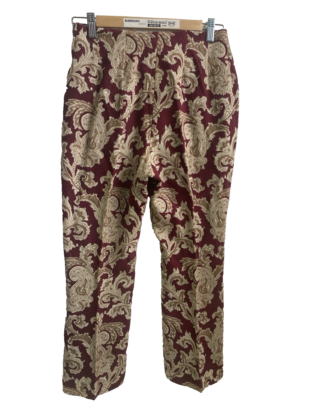 Vintage Bonwit Teller 1960s Paisley Wool Lined Pants 26-27″ Waist, 26″ Inseam 4P