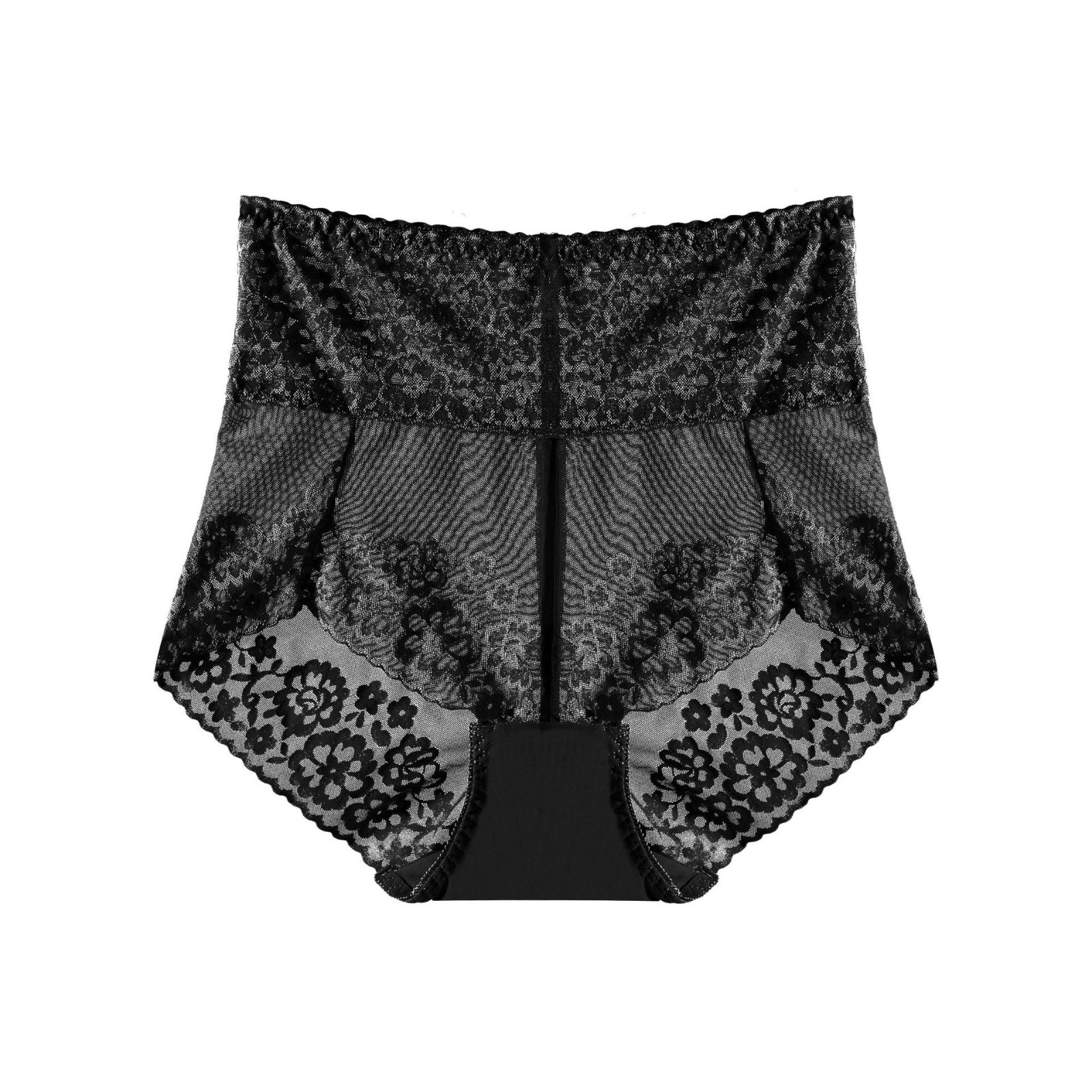 3X Women High Waist Knickers Briefs Lady Lace Seamless Underwear Panties L-2XL