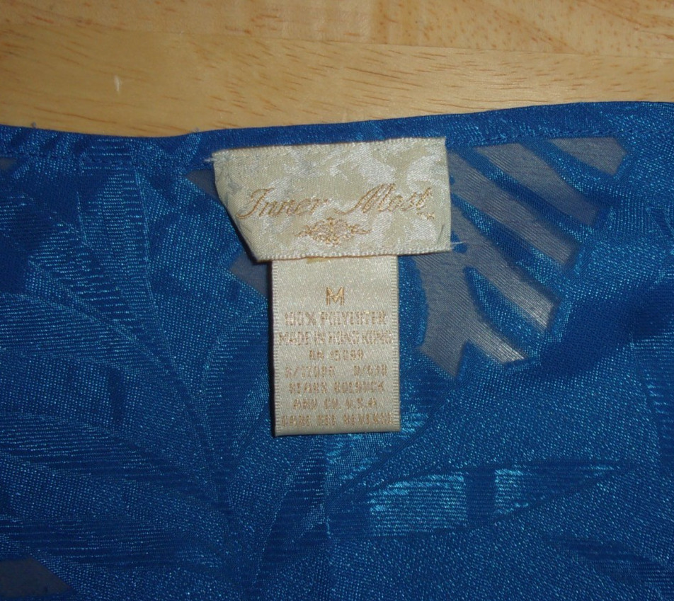 Vintage Inner Most Negligee Lingerie Nightwear with Spaghetti Straps Size Medium