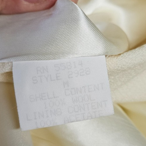 VTG C’est Simone Ivory Wool Cape Womens M Mink Scarf