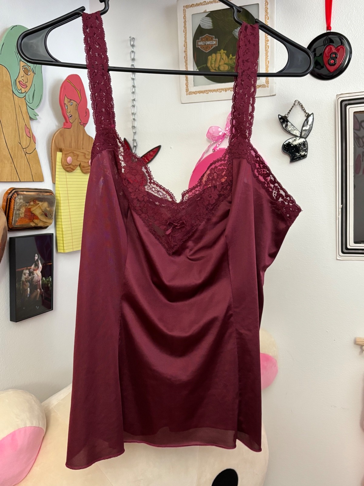 Size Large 1970s Vintage Jewel Toned Olga Style Number 925 camisole