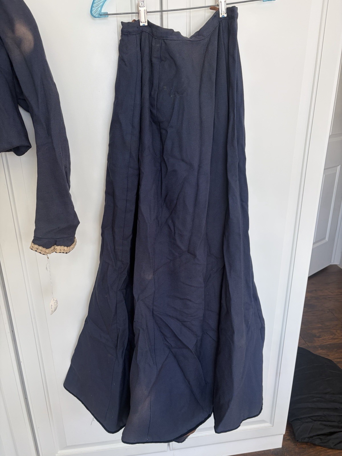 Victorian Heavy Blue Winter Walking Suit