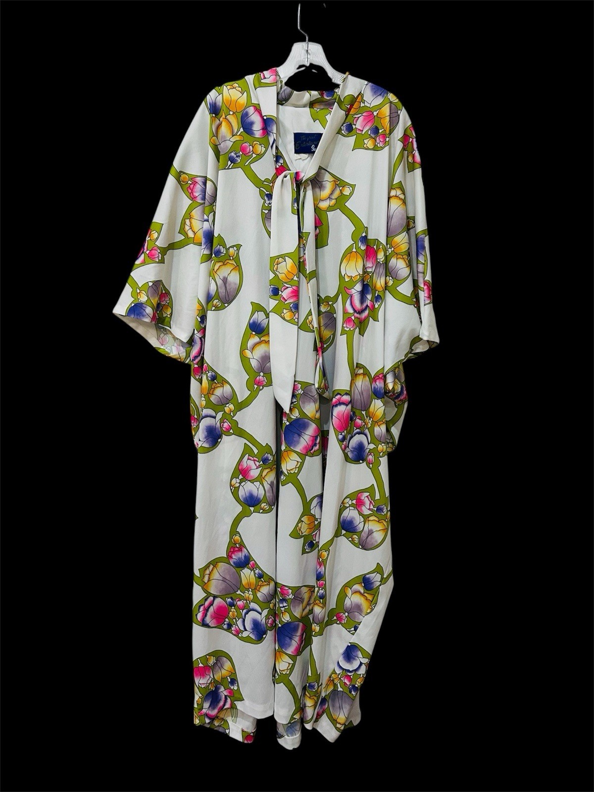 Vintage 70s The Great Entertainers Floral Women’s Caftan Lounge Maxi Dress