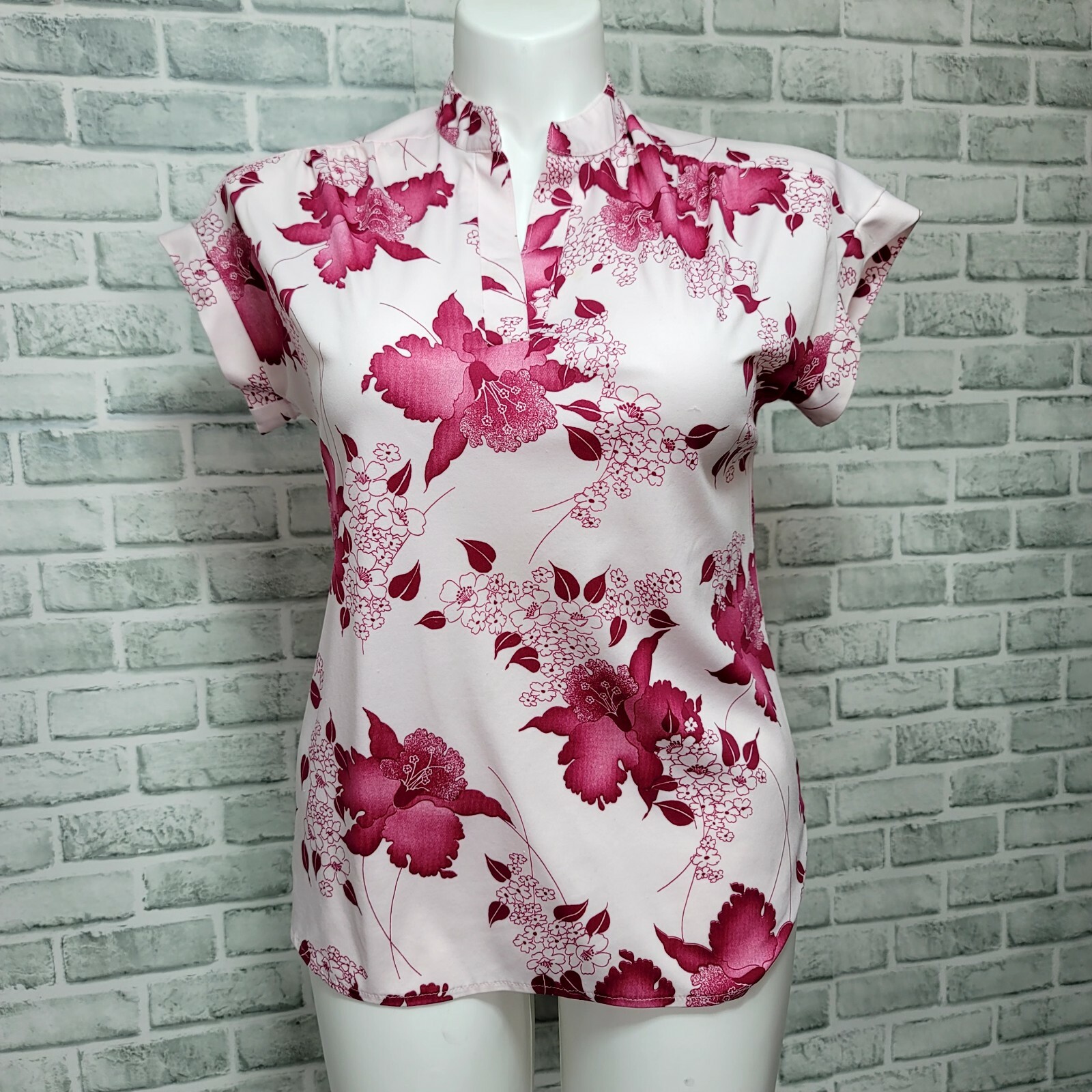 Vintage 70s Graff Californiawear Short Sleeve Floral Spring Summer Blouse Top