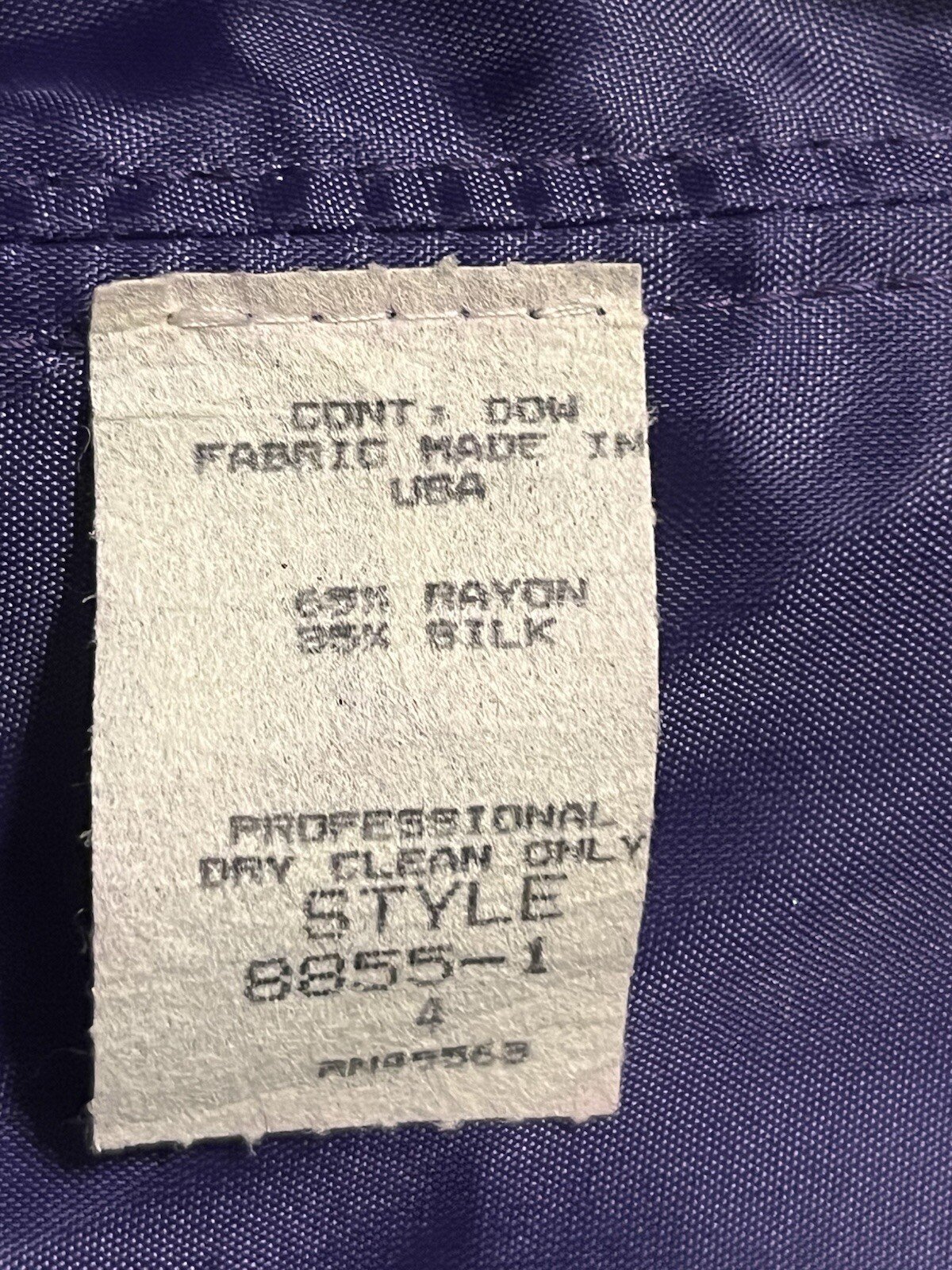VICTOR COSTA Size 4 Silk Satin Royal Purple Strapless Gown Vintage 80’s RARE EUC