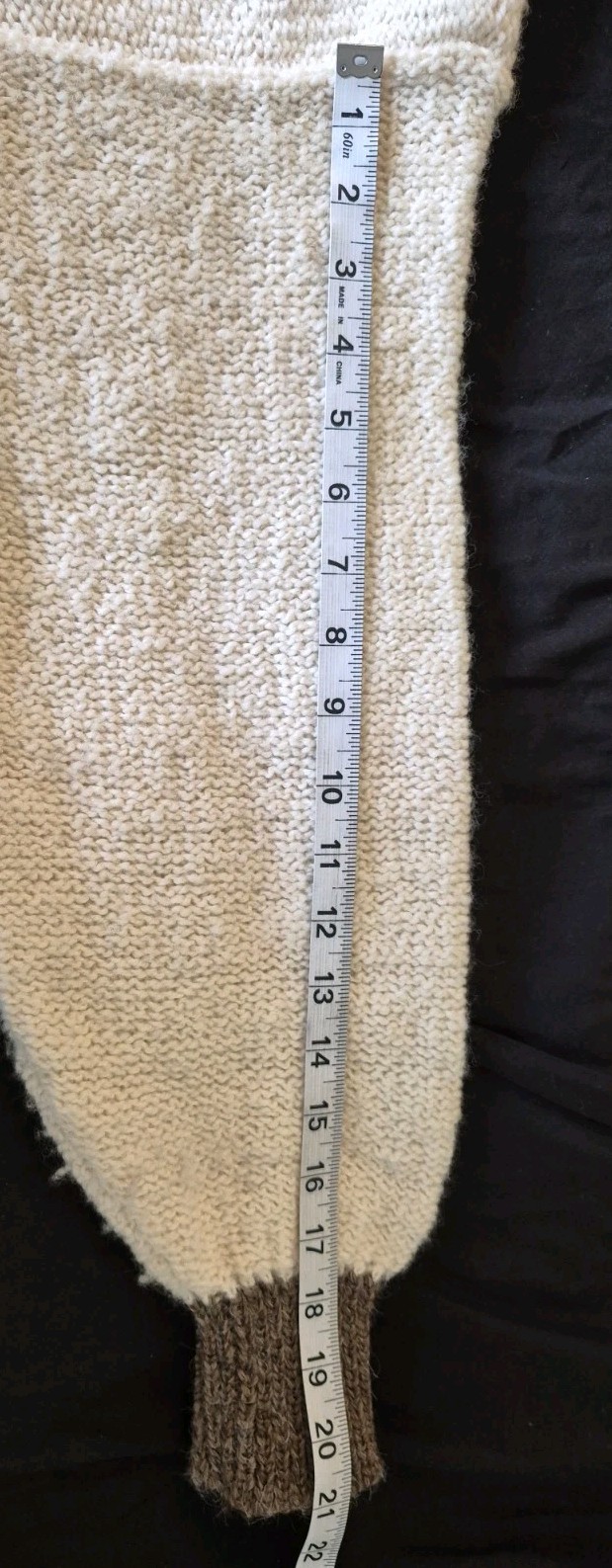 Vtg 1970s LL Bean Donegal Irish Wool Cardigan Women’s Size L Beige & Brown