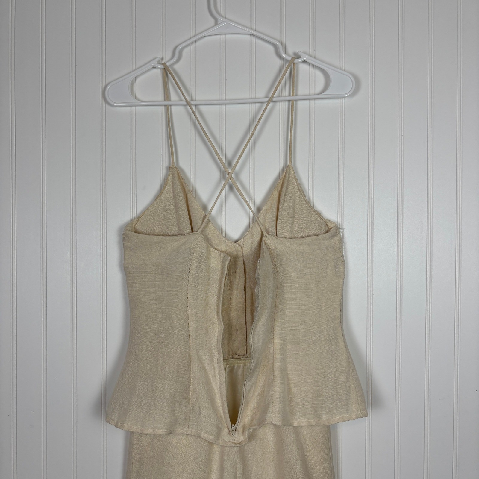 Vintage Karen Alexander Maxi Dress Set Women 8 Cream Cottagecore Prairie Peasant