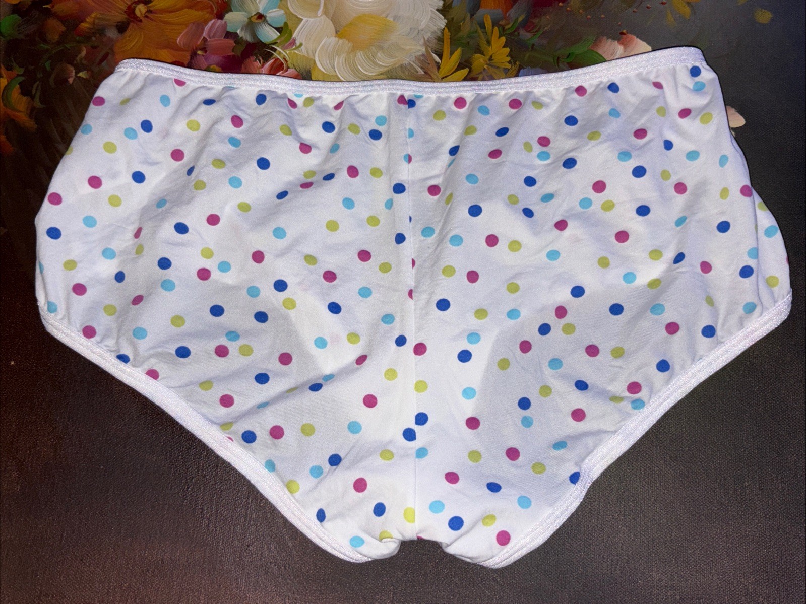 Vanity Fair Polka Dot 6 M Vintage Y2K Hipster Brief Buttery Soft Panty Underwear