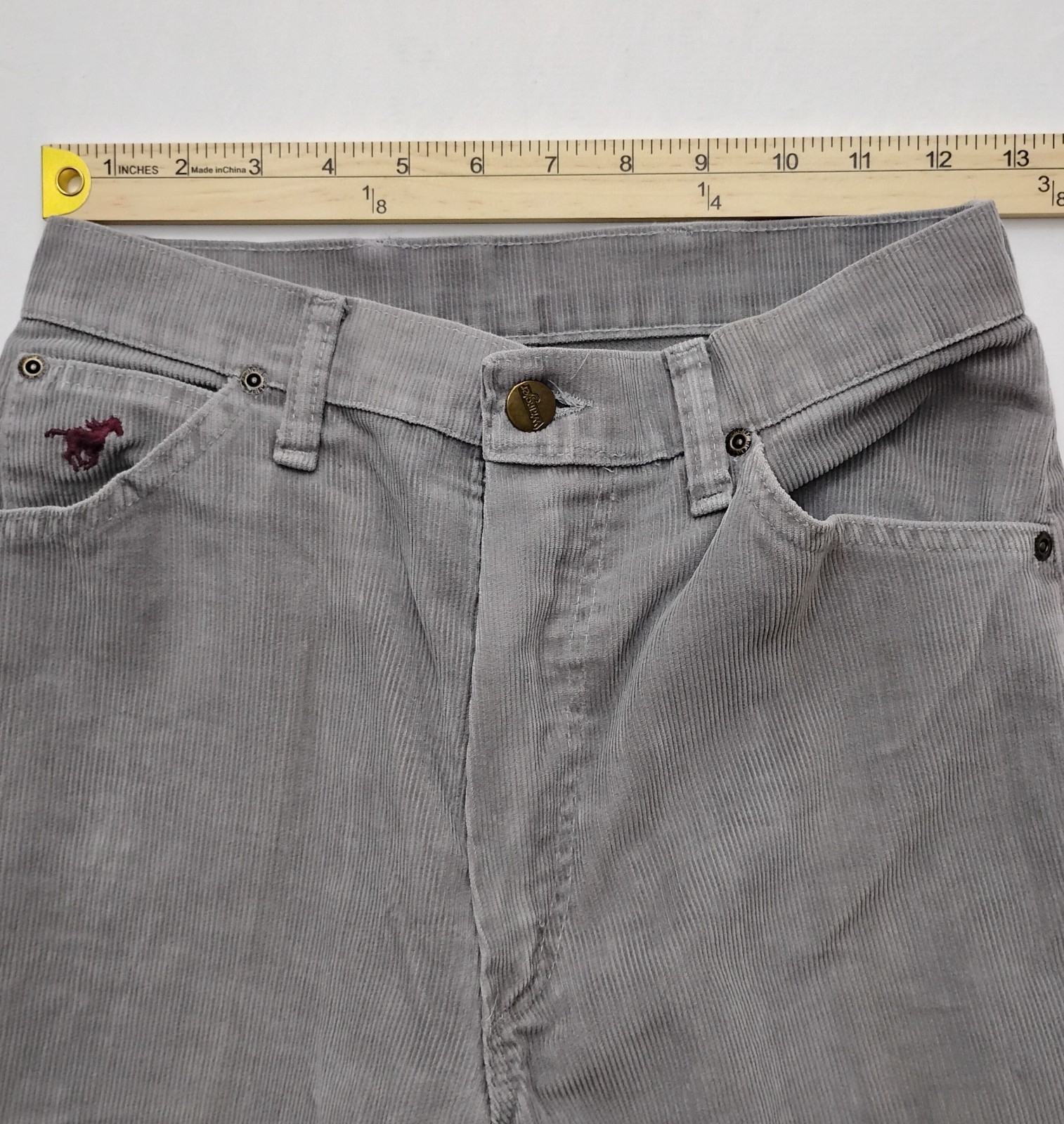 Wrangler Corduroy Women’s Brown Pants Size 11 Vintage Made In USA Retro 26×33