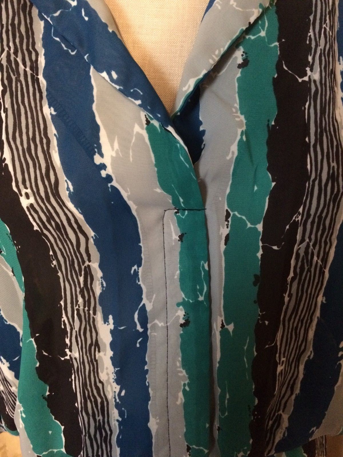 Stylin’ Retro “Perceptions” Striped Sheer Dress++SIZE 14++