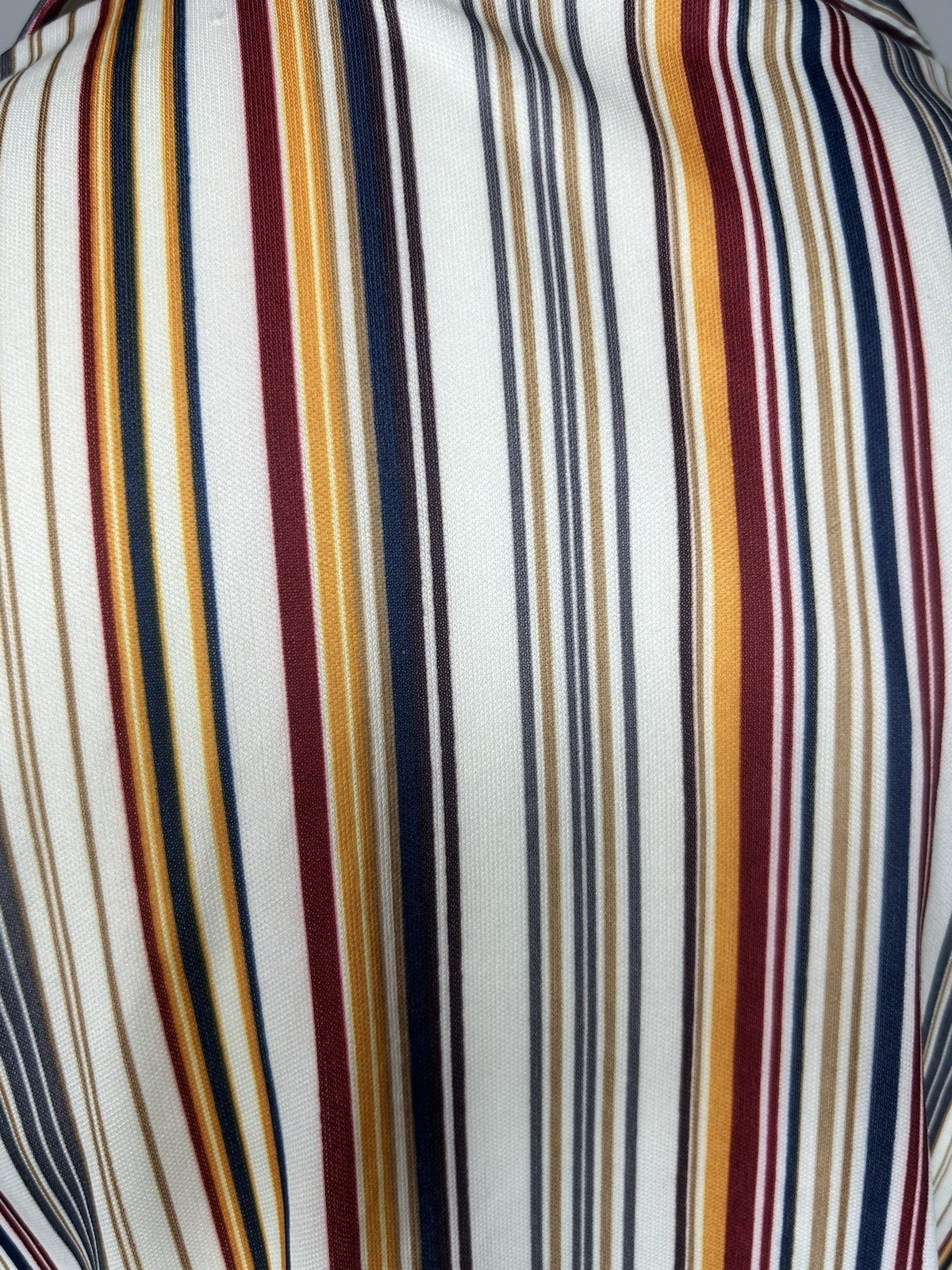 1970’s Shirt Stripes Disco Hippie Groovy Button Up Vintage Women’s Small 4-6