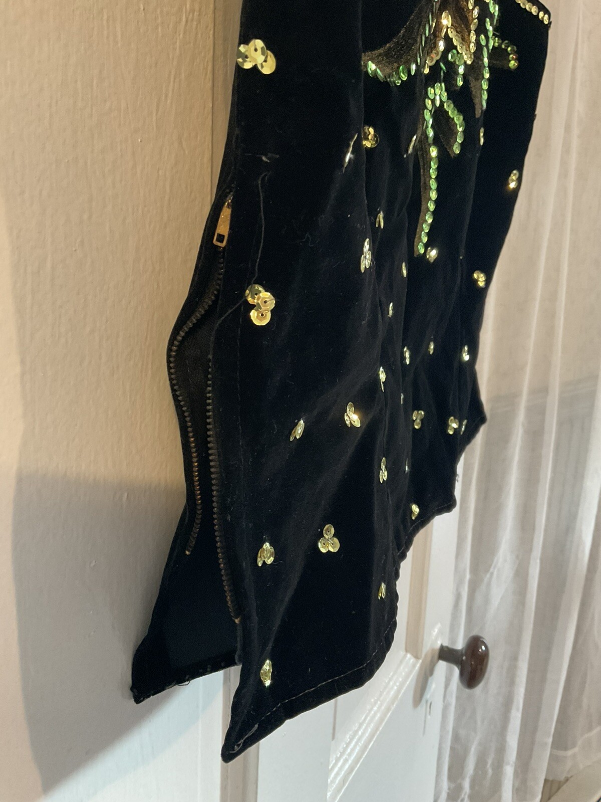 Vintage Sequin Handmade Handpainted Mexican Show Top Circa 1950’s Fiesta Show