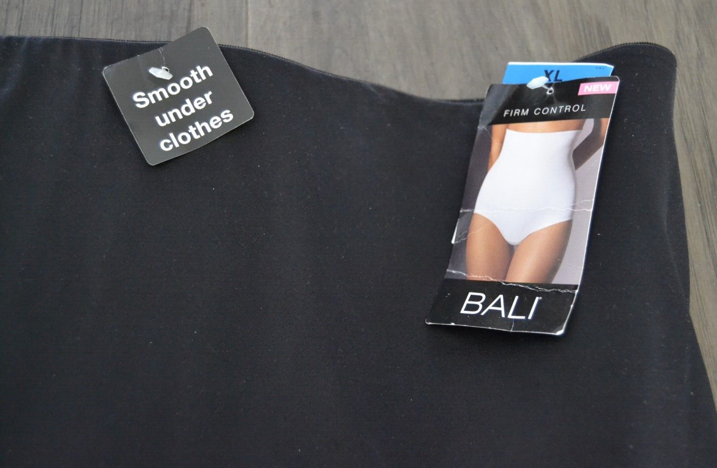 Bali Never Ending Smooth High-Waist Brief Firm Control BLACK Size XL Style 8307