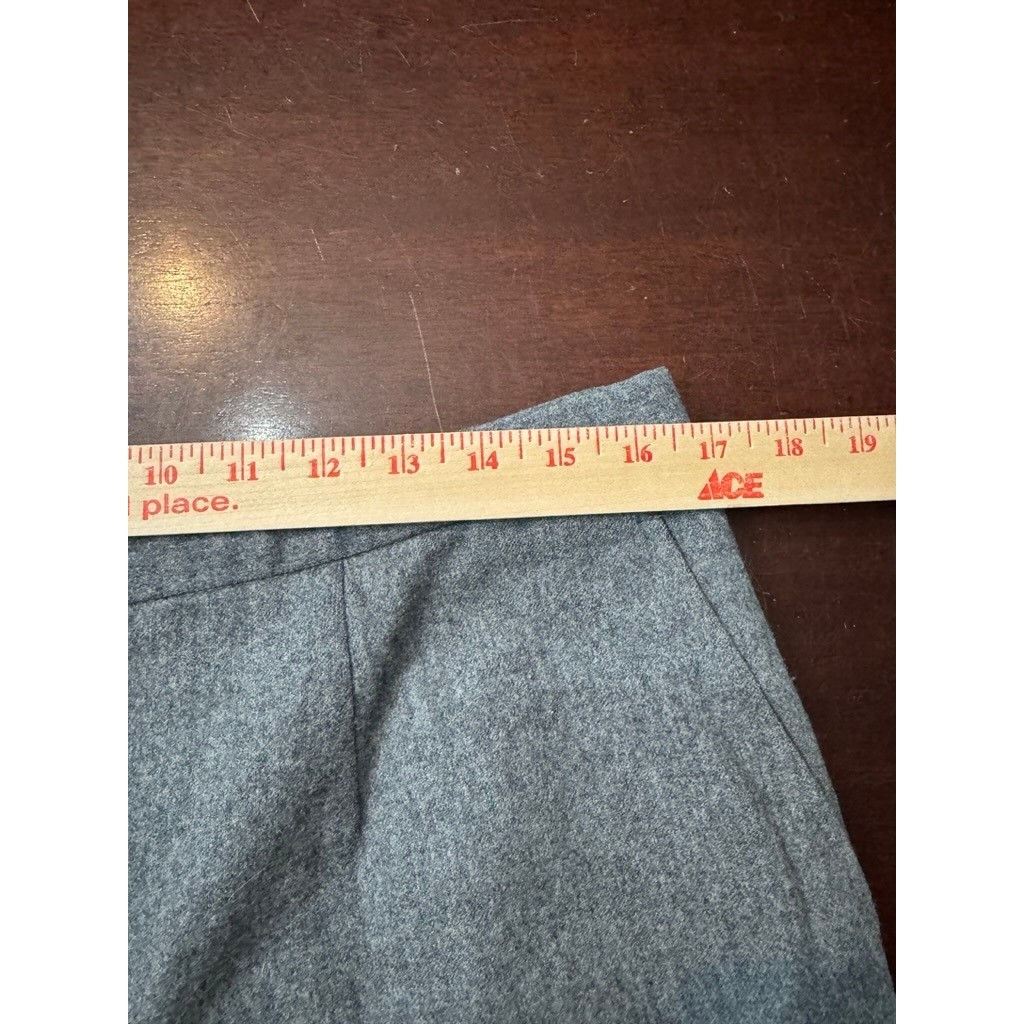 Pendleton Vintage Grey Wool Trousers High Waisted Straight Leg Made in USA 33×30