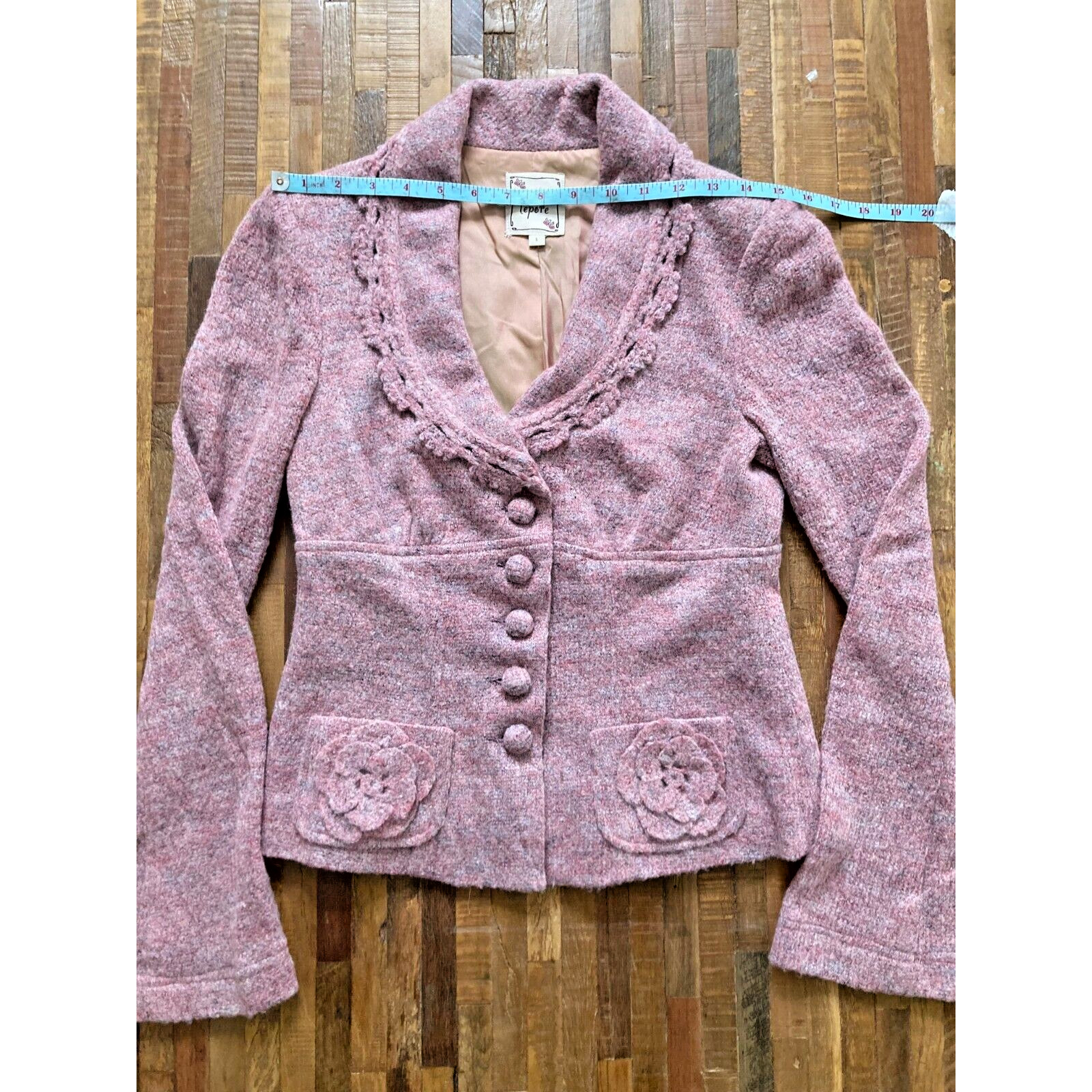 Vintage Y2K Nanette Lepore Knit Suit, Never Worn Sz. Small, Dusty Pink