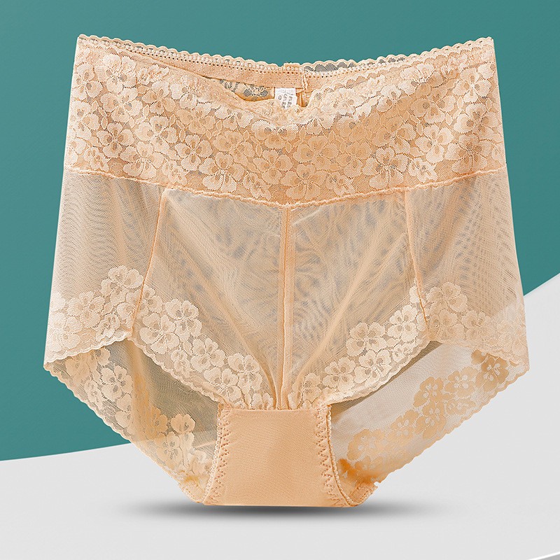 3X Women High Waist Knickers Briefs Lady Lace Seamless Underwear Panties L-2XL