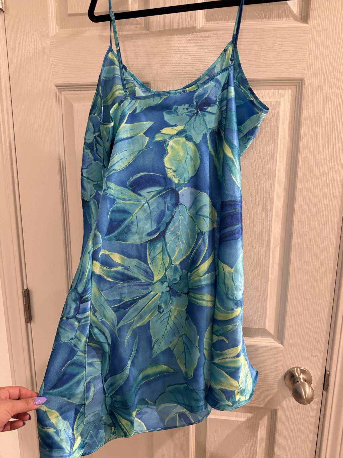 VTG Inner Most Floral Satin Nightgown Lingerie Gown Size XL